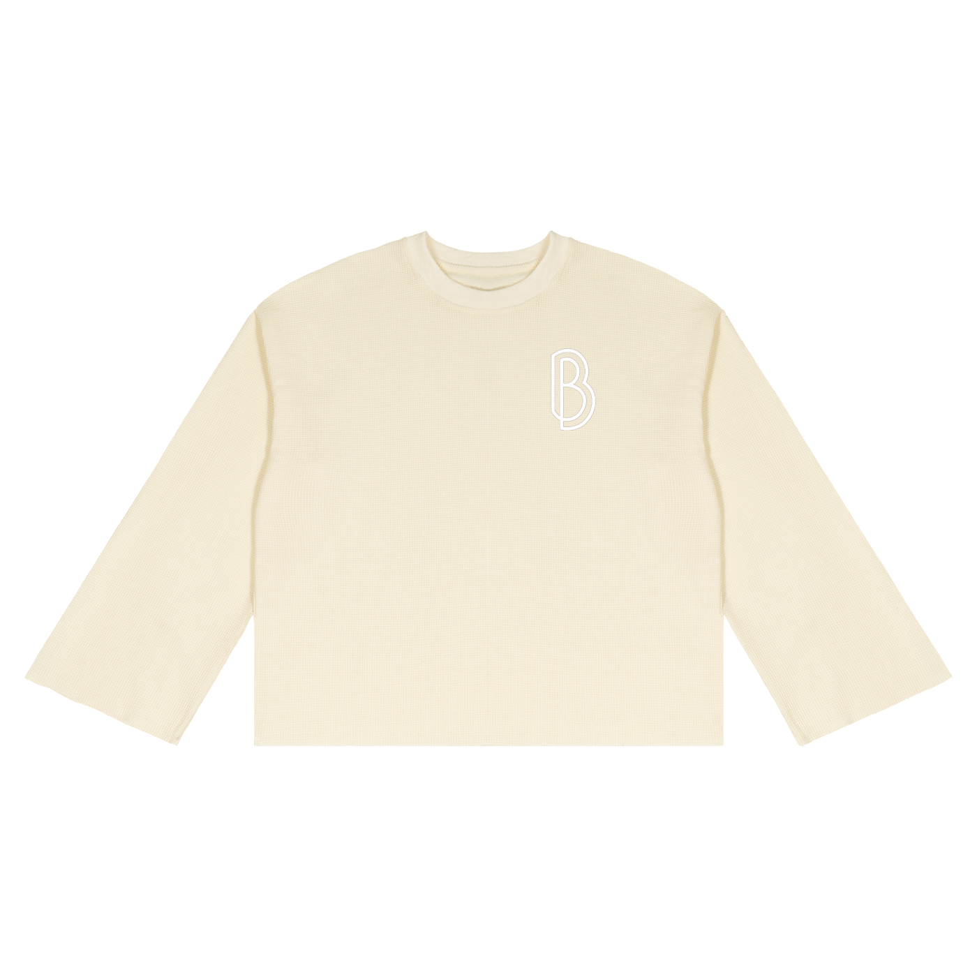 Unisex Waffle Raw Edge T-Shirt