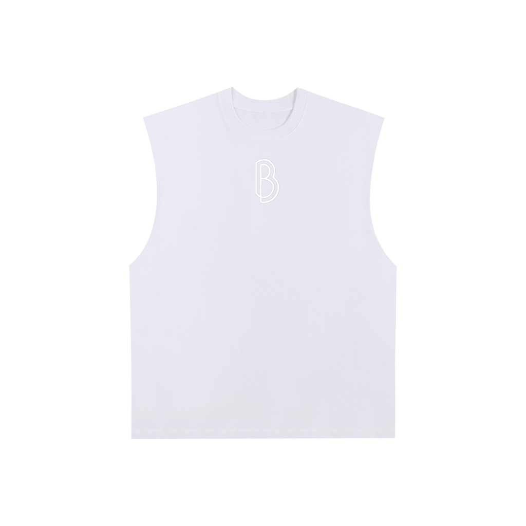 Raw Edge Cotton Tank Top