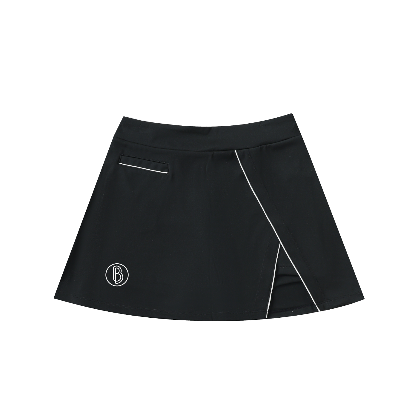 High-Waist Pocketed A-Line Skirt
