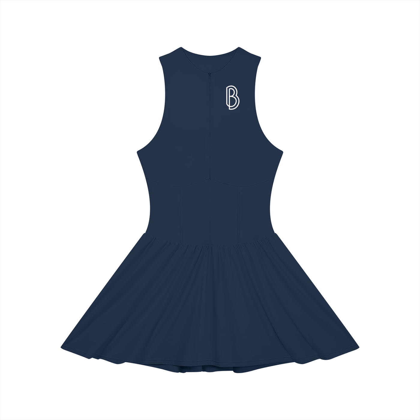 Women’s Ruched Sleeveless Full-Zip Dress