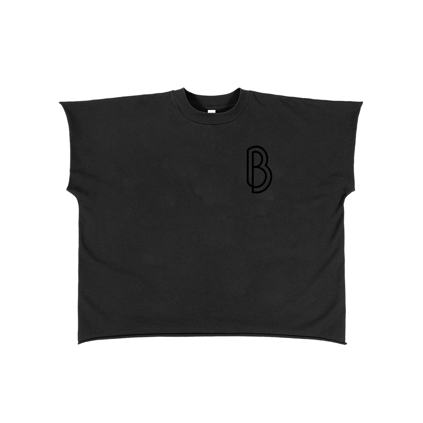 Raw Edge Boxy Non-Shrink T-Shirt
