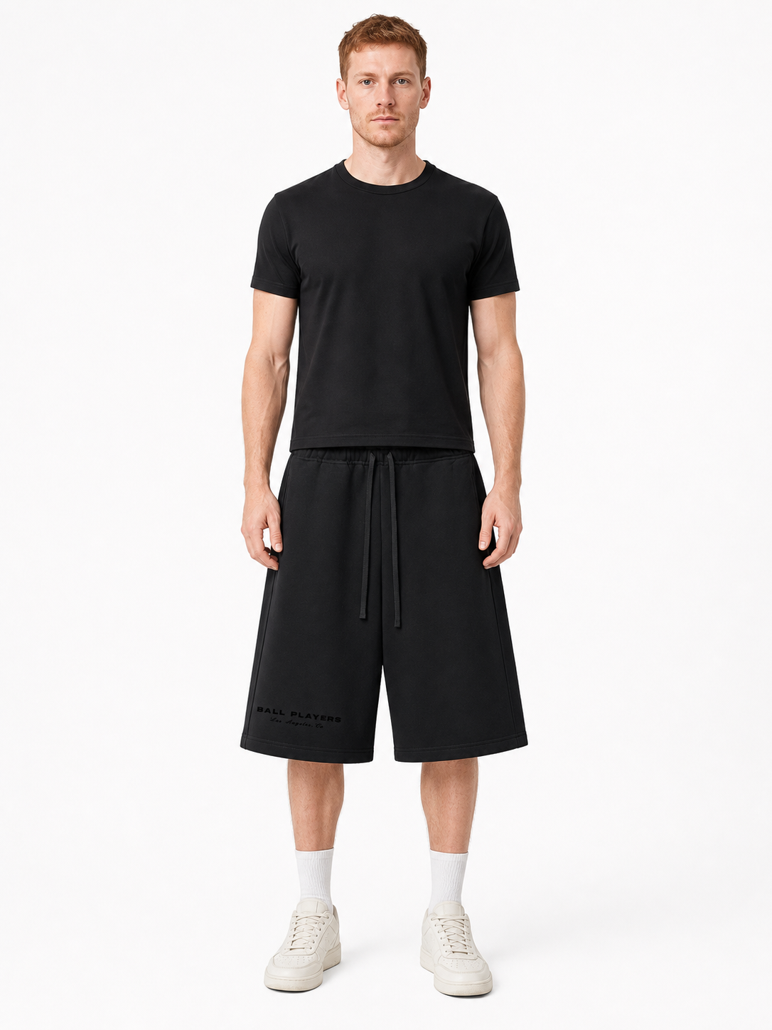 Essential Heavyweight Fleece Shorts front model view