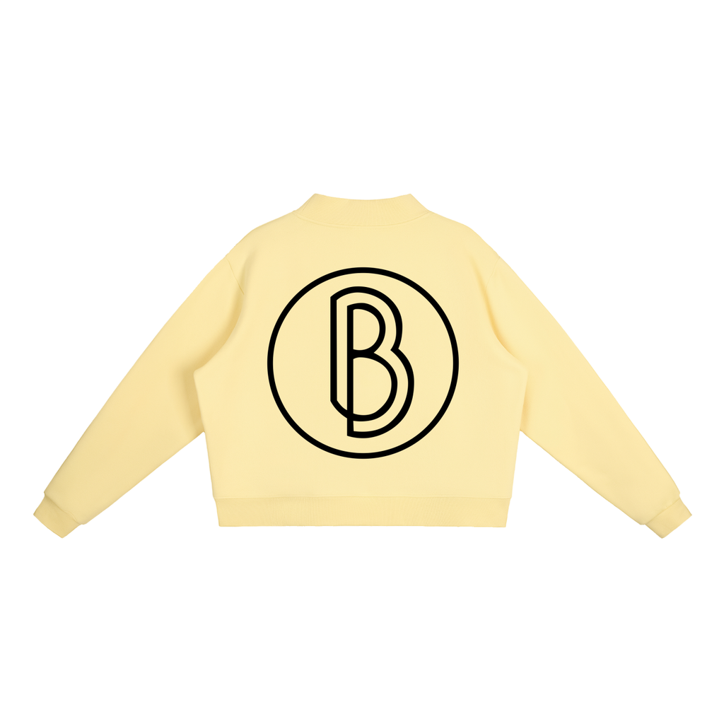 Essential Fleece Mock-Neck Crew Sweatshirt