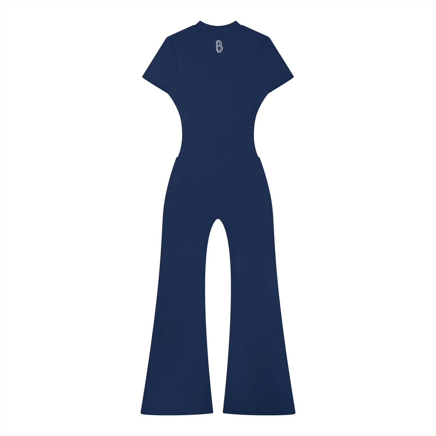 Women’s Tight Flared Leg Quarter-Zip Jumpsuit