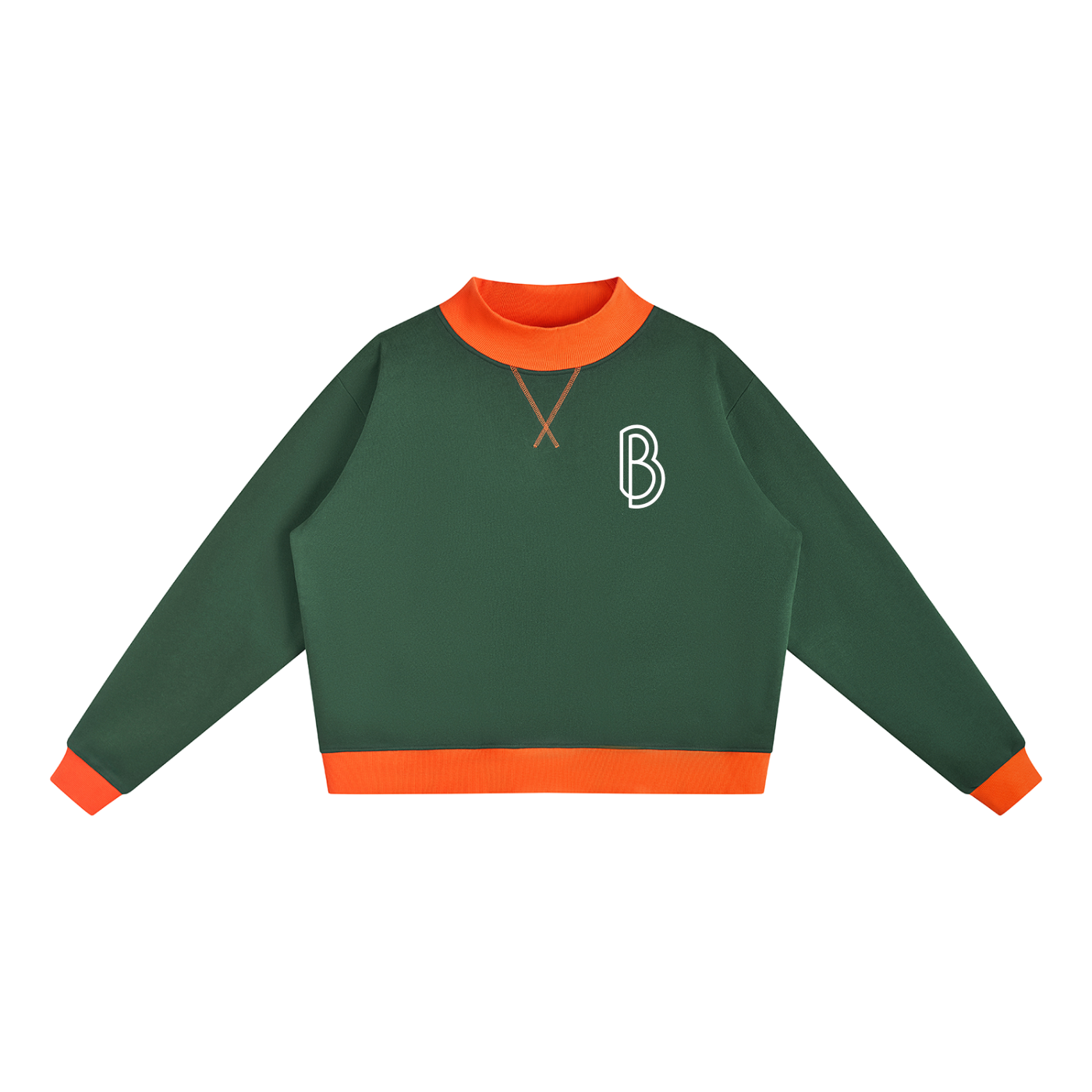 Women’s Mock Neck Crewneck Sweatshirt