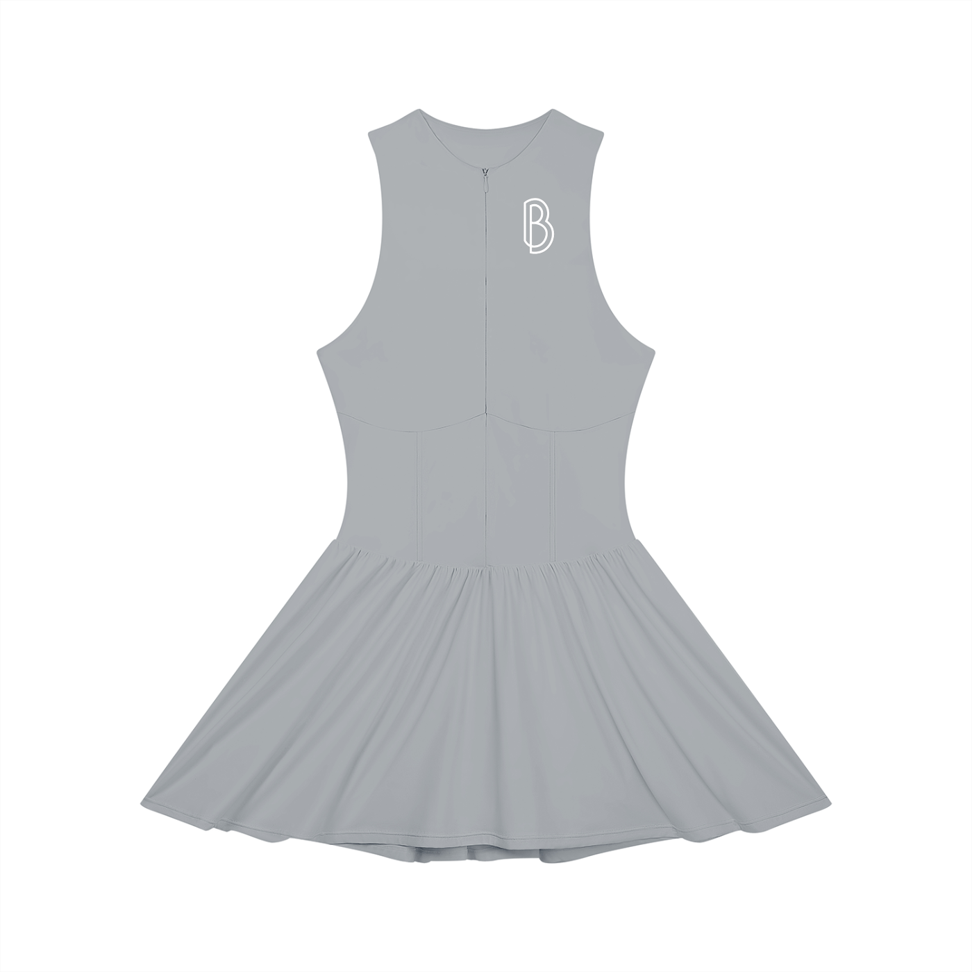 Women’s Ruched Sleeveless Full-Zip Dress