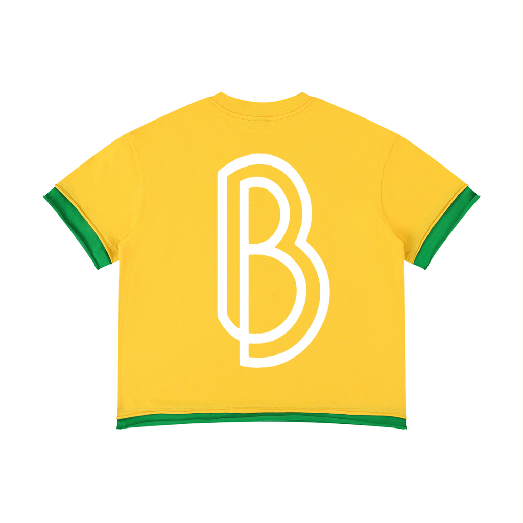 Unisex Boxy Color Block T-Shirt