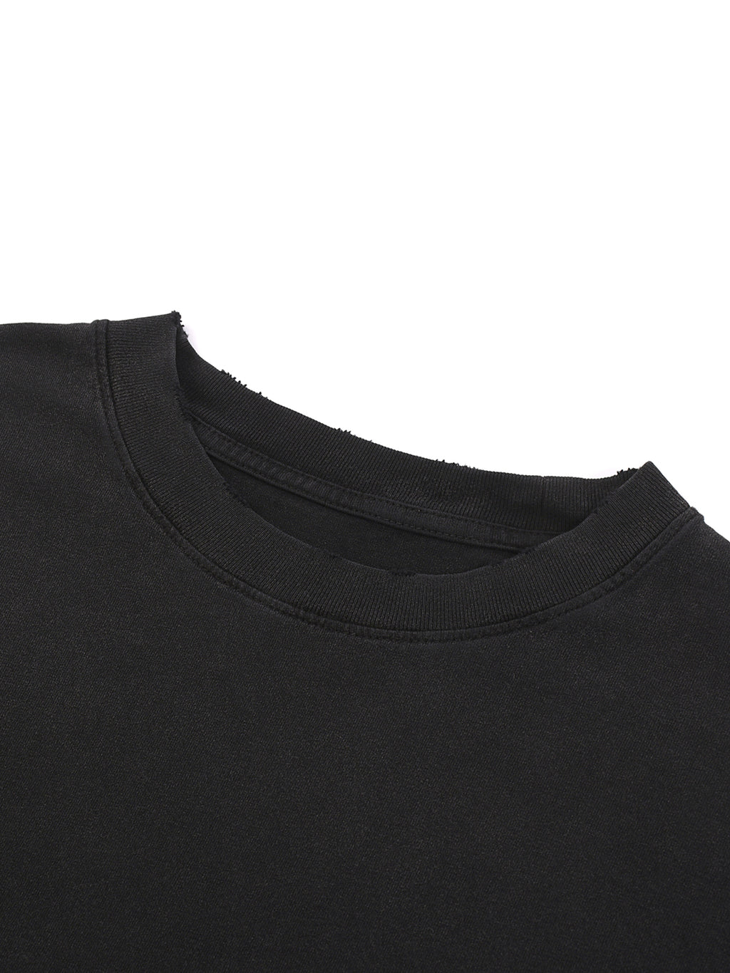 Snow Washed Raw-Hem T-Shirt fabric detail view 1