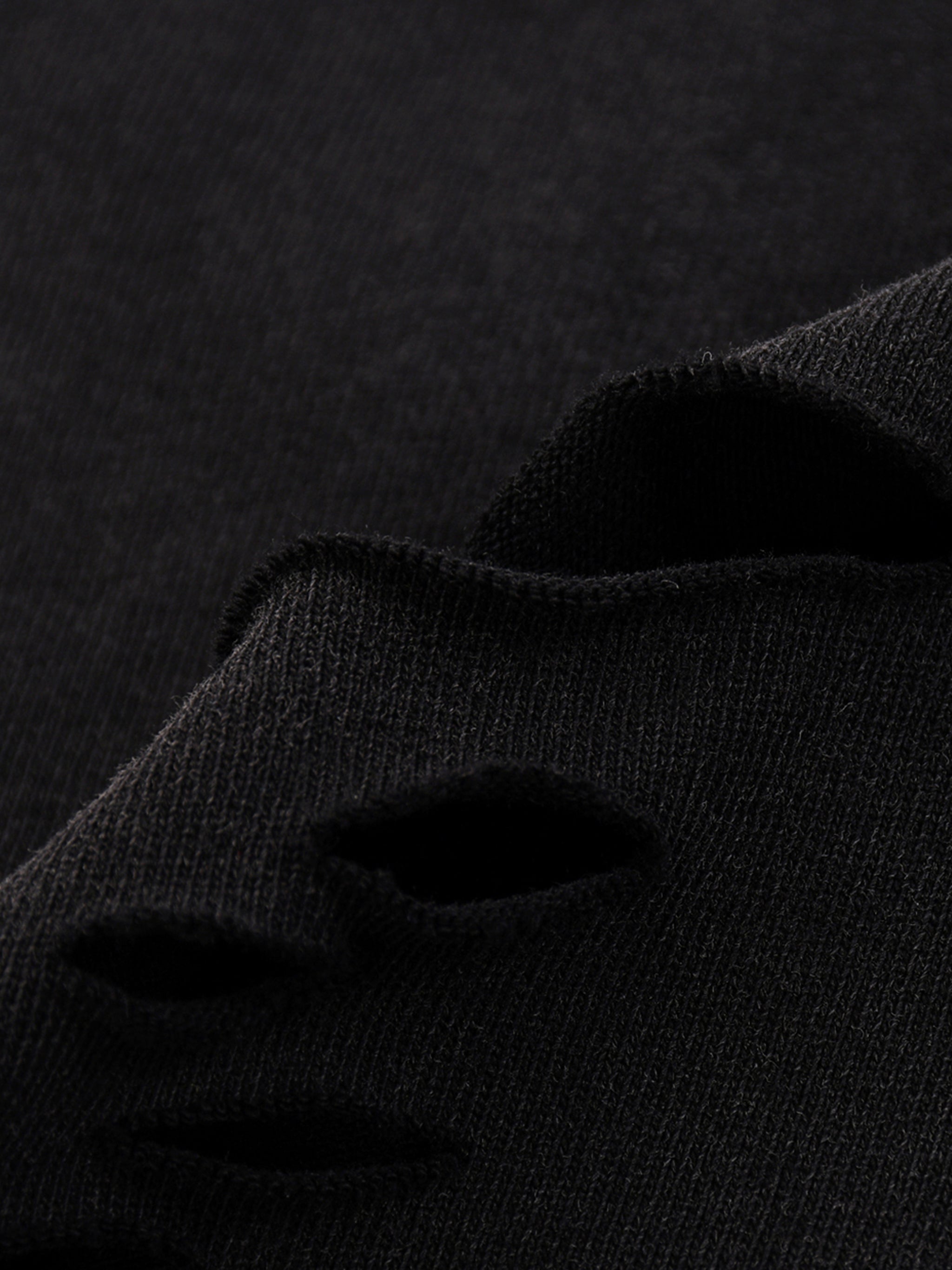 Snow Washed Raw-Hem T-Shirt fabric detail view 4