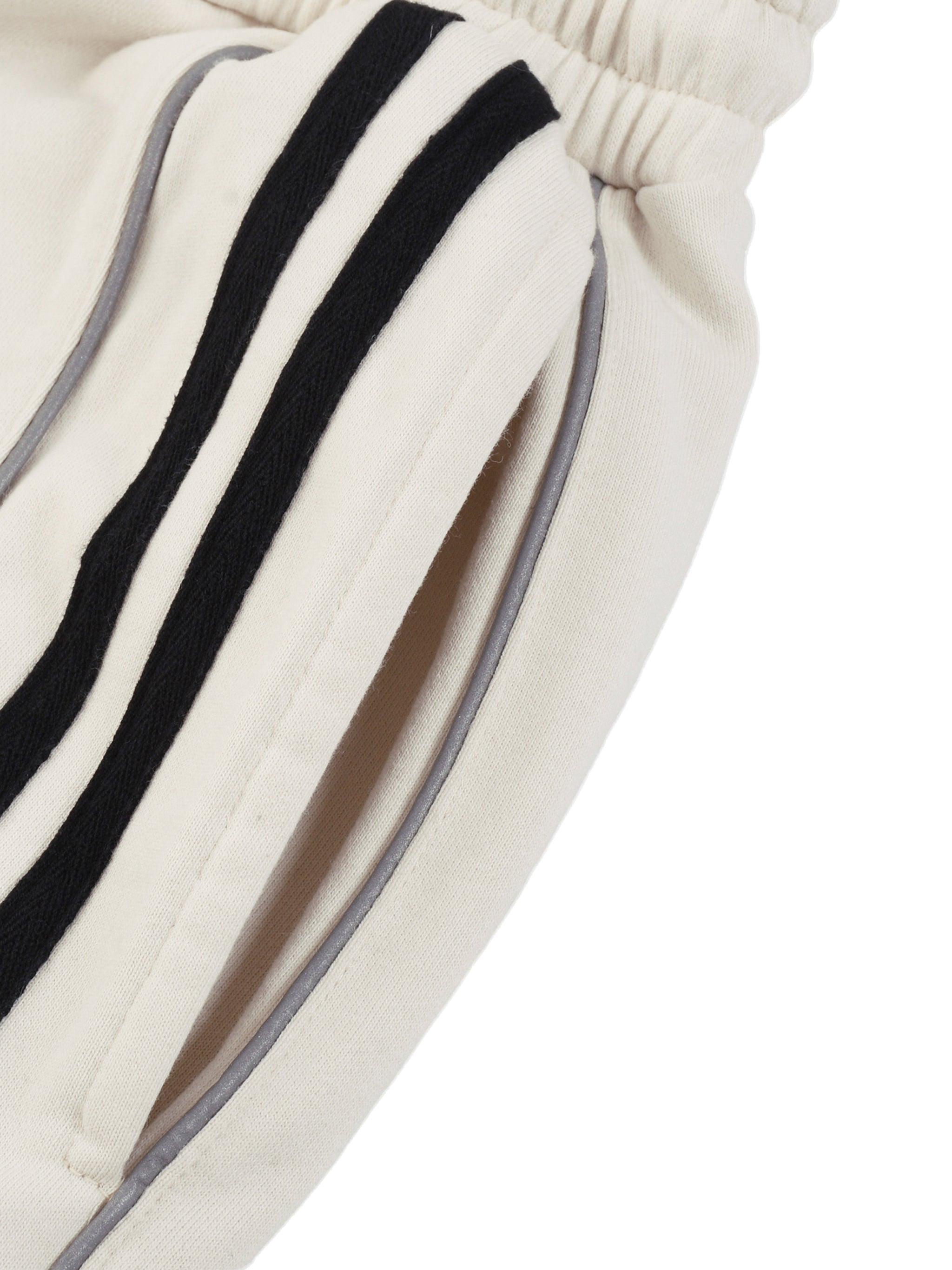 Reflection Striped Straight-Leg Sweatpants fabric detail view 1