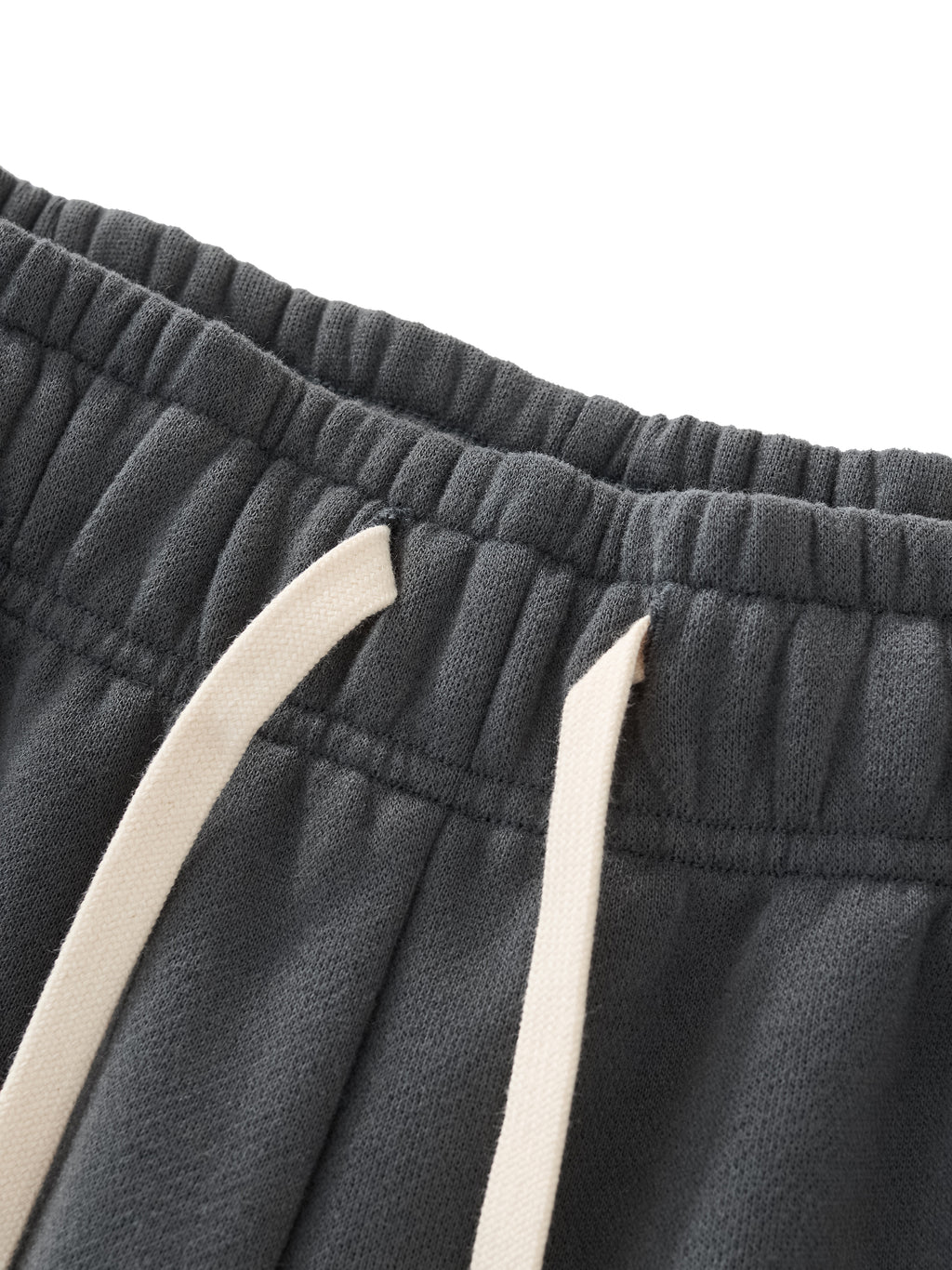 Relaxed Drawstring Three-quarter Sweatpants fabric detail view 1