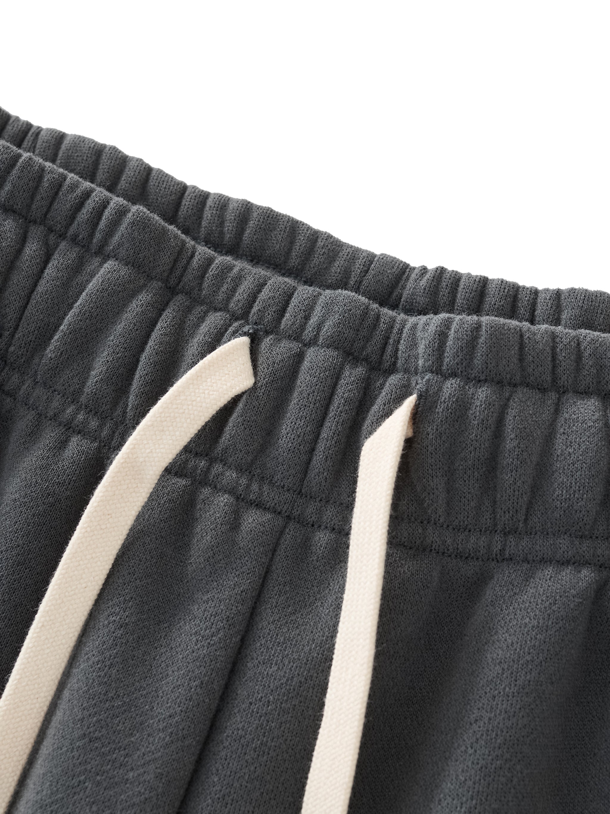 Relaxed Drawstring Three-quarter Sweatpants fabric detail view 1