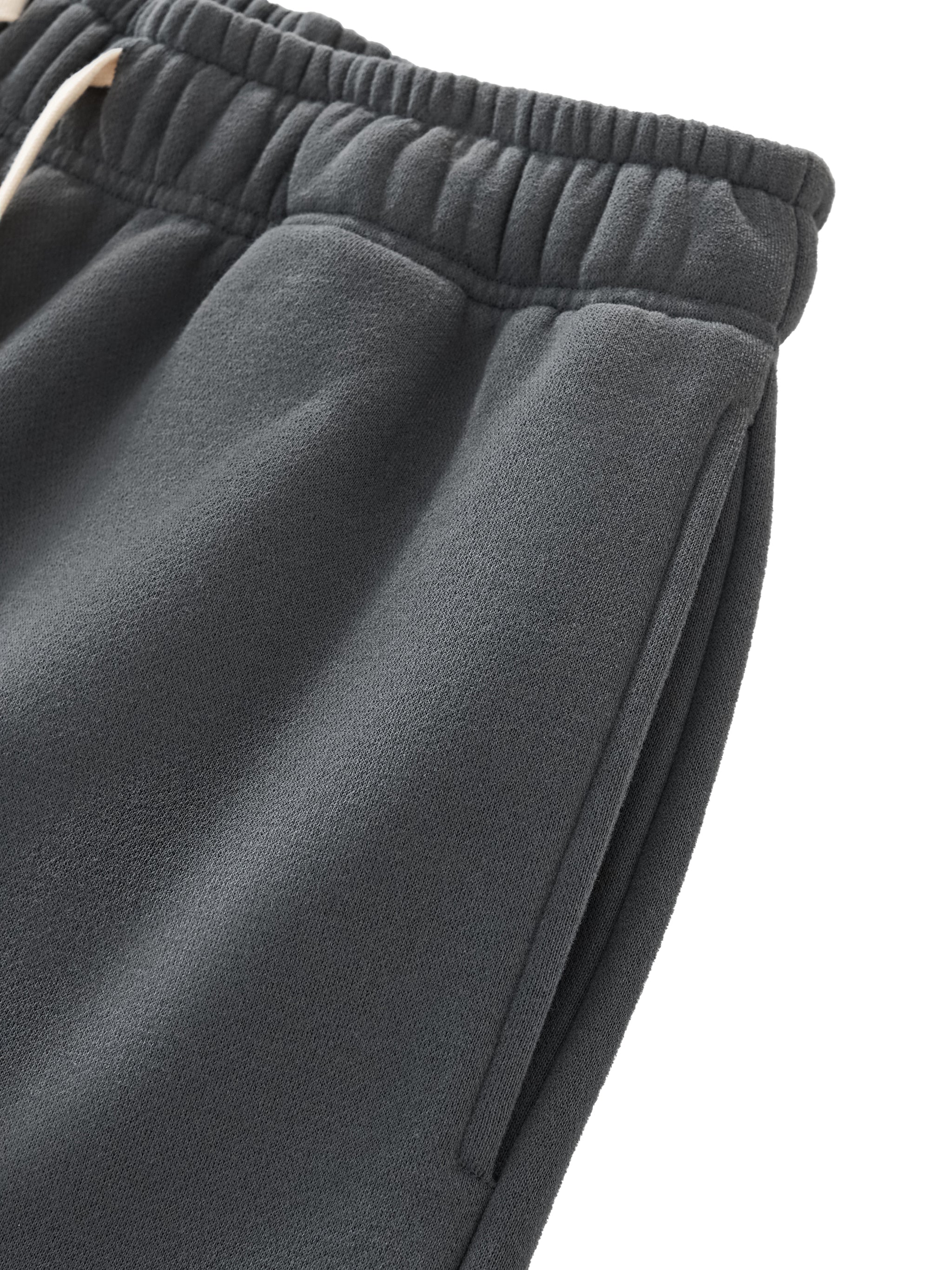 Relaxed Drawstring Three-quarter Sweatpants fabric detail view 2