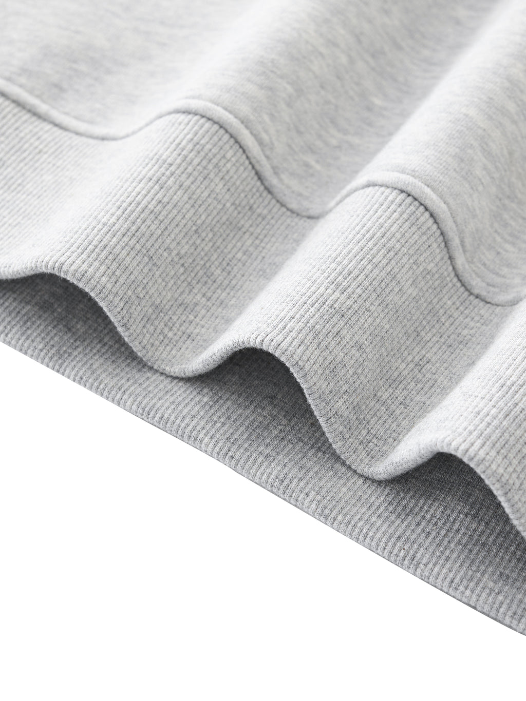 Essential Fleece Mock-Neck Crew Sweatshirt fabric detail view 3