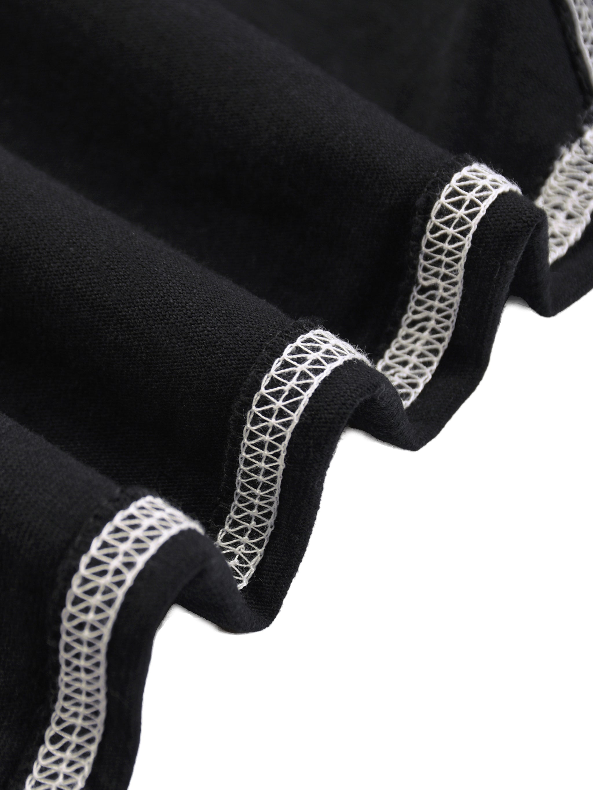 Contrast-Stitched Cotton T-Shirt fabric detail view 2
