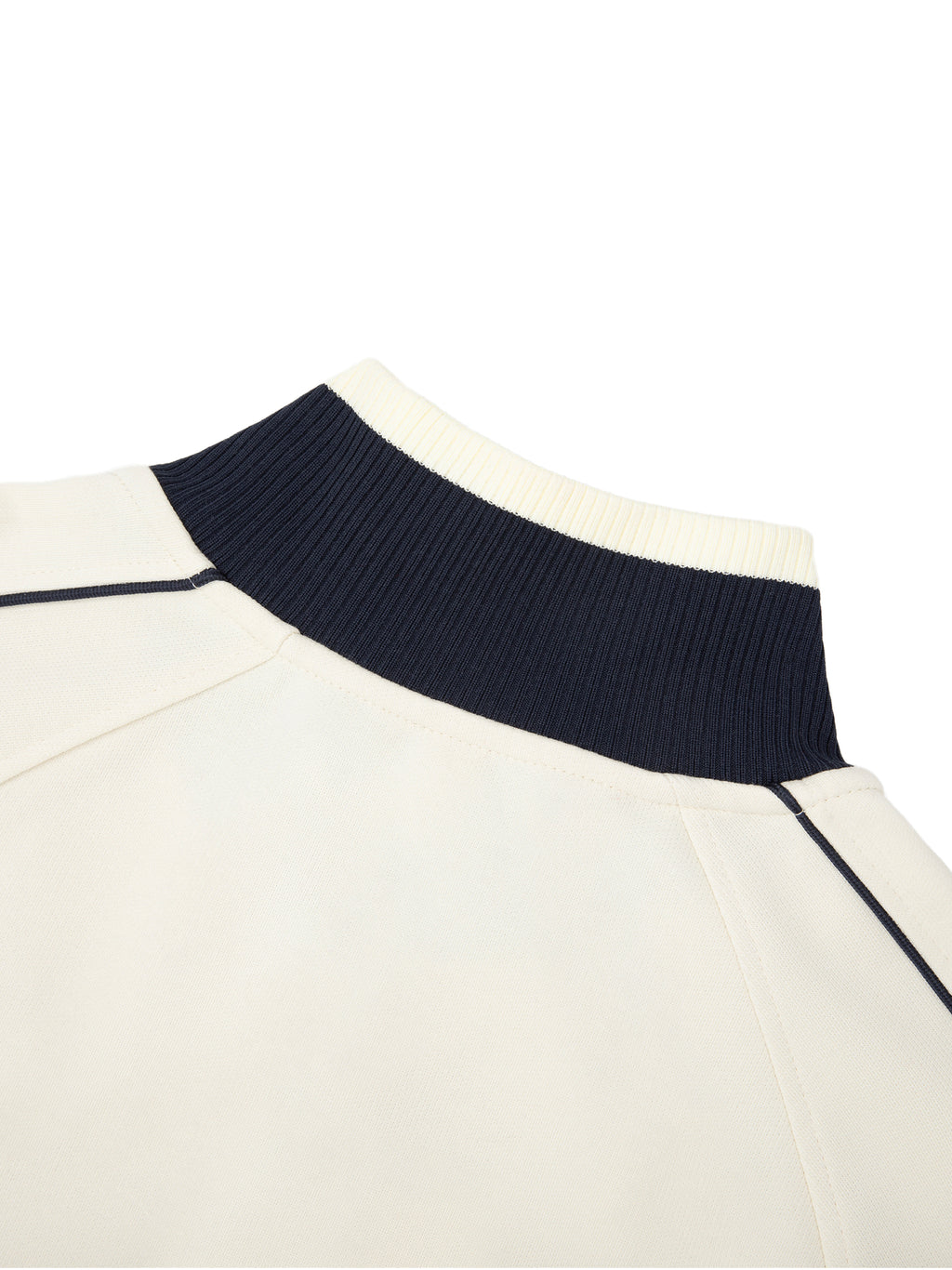 Color Block Raglan Sleeve Zip Track Jacket fabric detail view 4