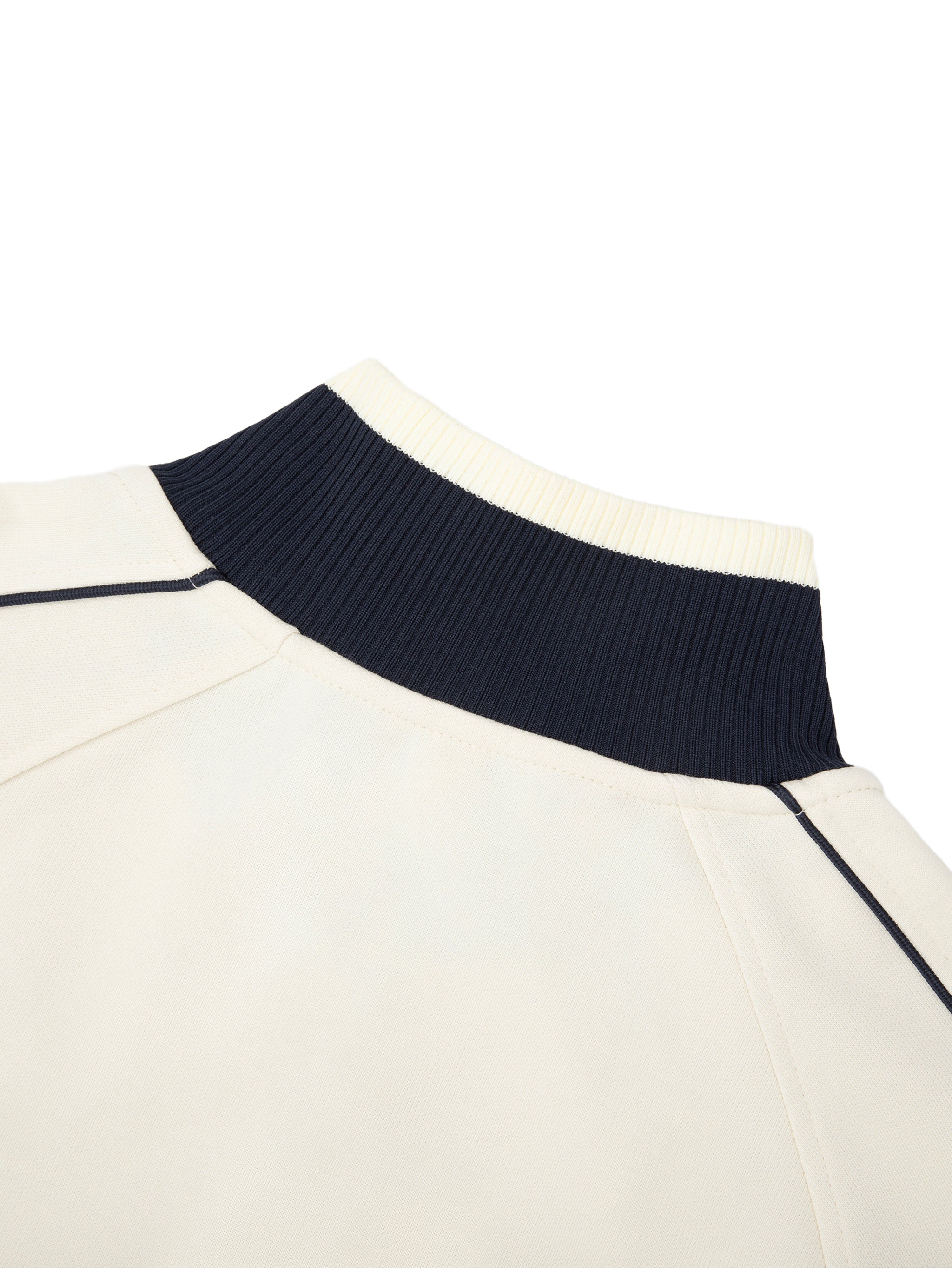 Color Block Raglan Sleeve Zip Track Jacket fabric detail view 4