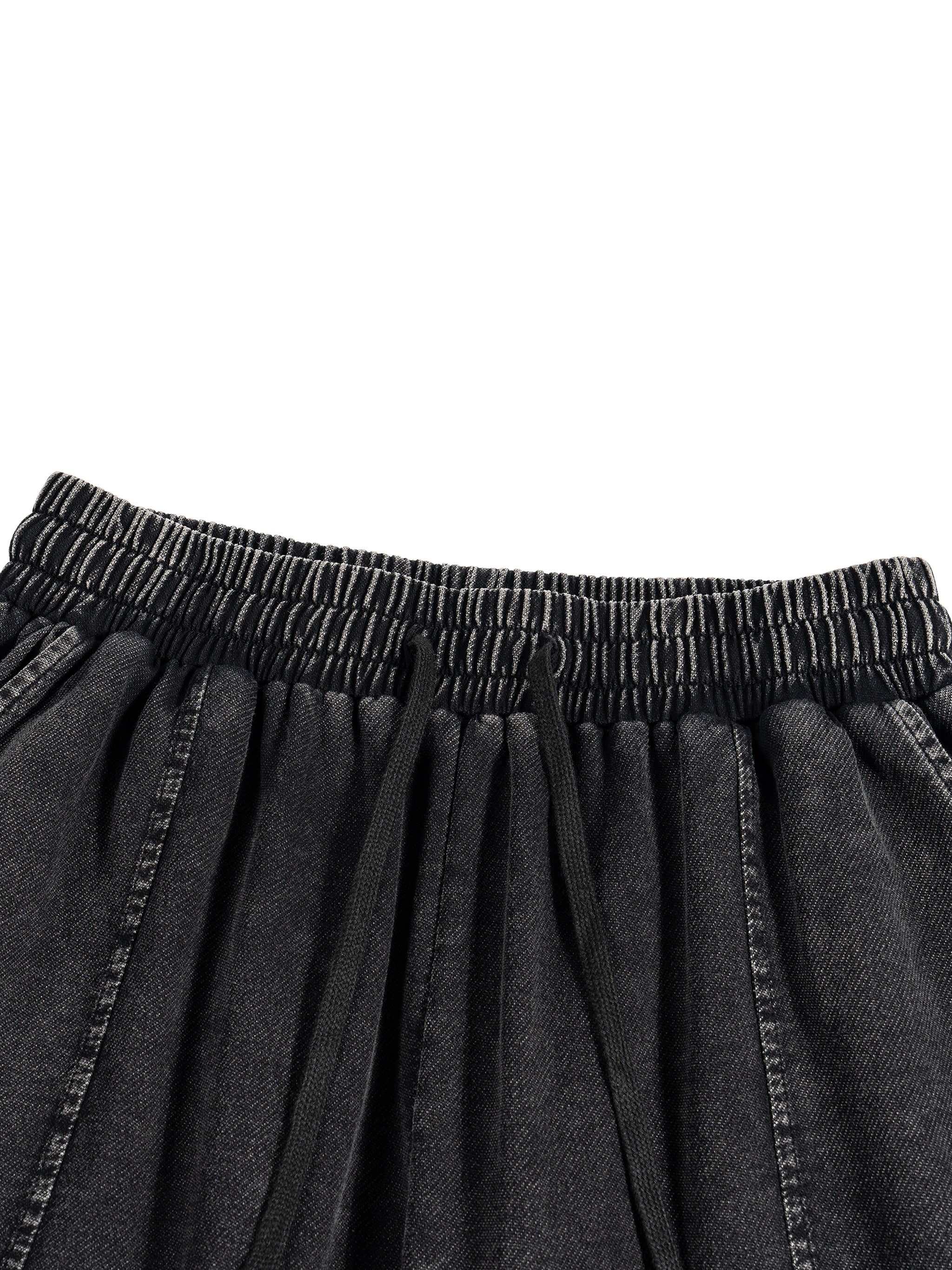 Snow Wash Drawstring Cotton Pants fabric detail view 1