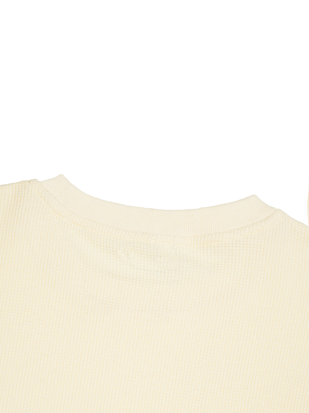 Unisex Waffle Raw Edge T-Shirt fabric detail view 4
