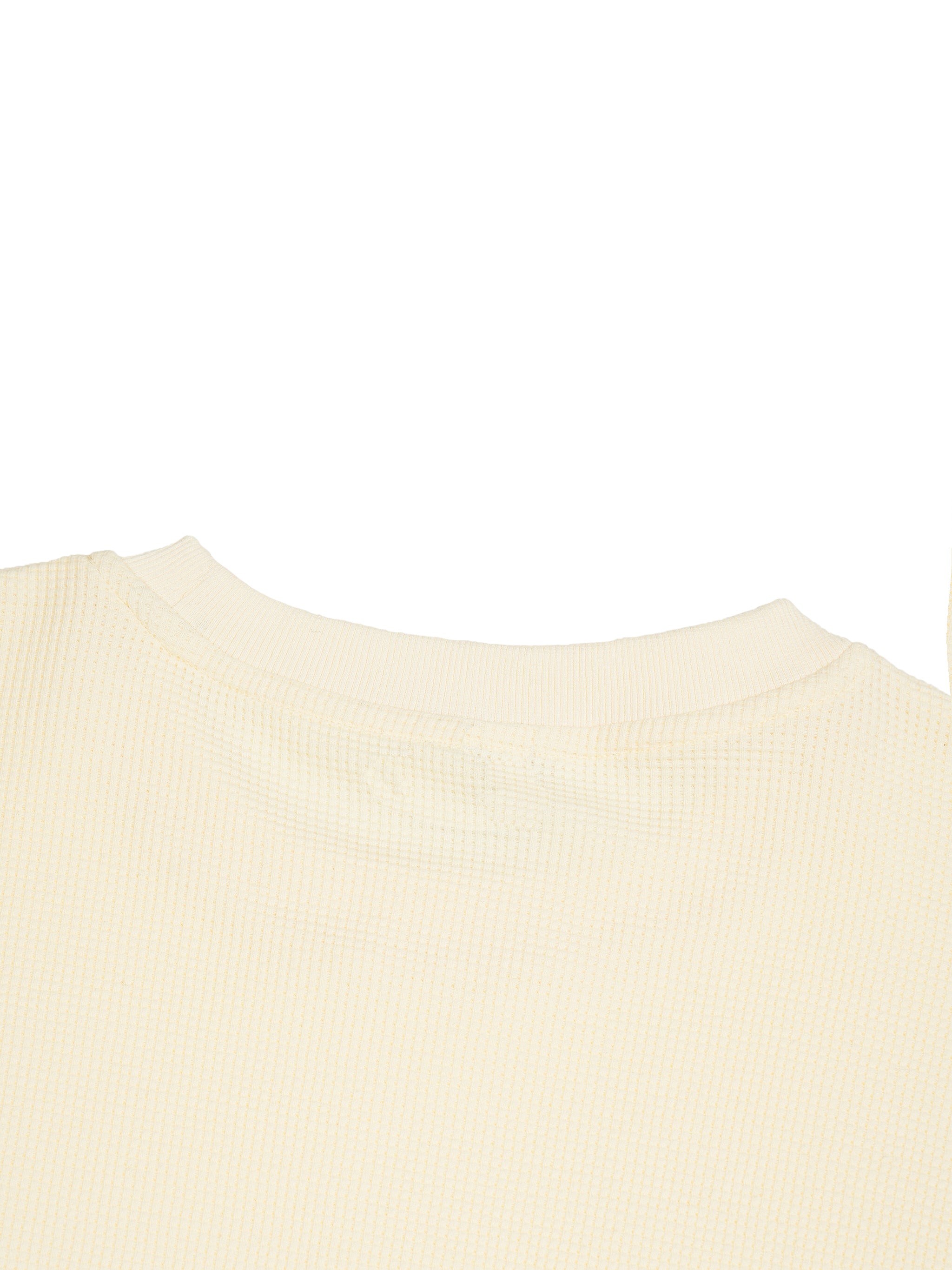 Unisex Waffle Raw Edge T-Shirt fabric detail view 4