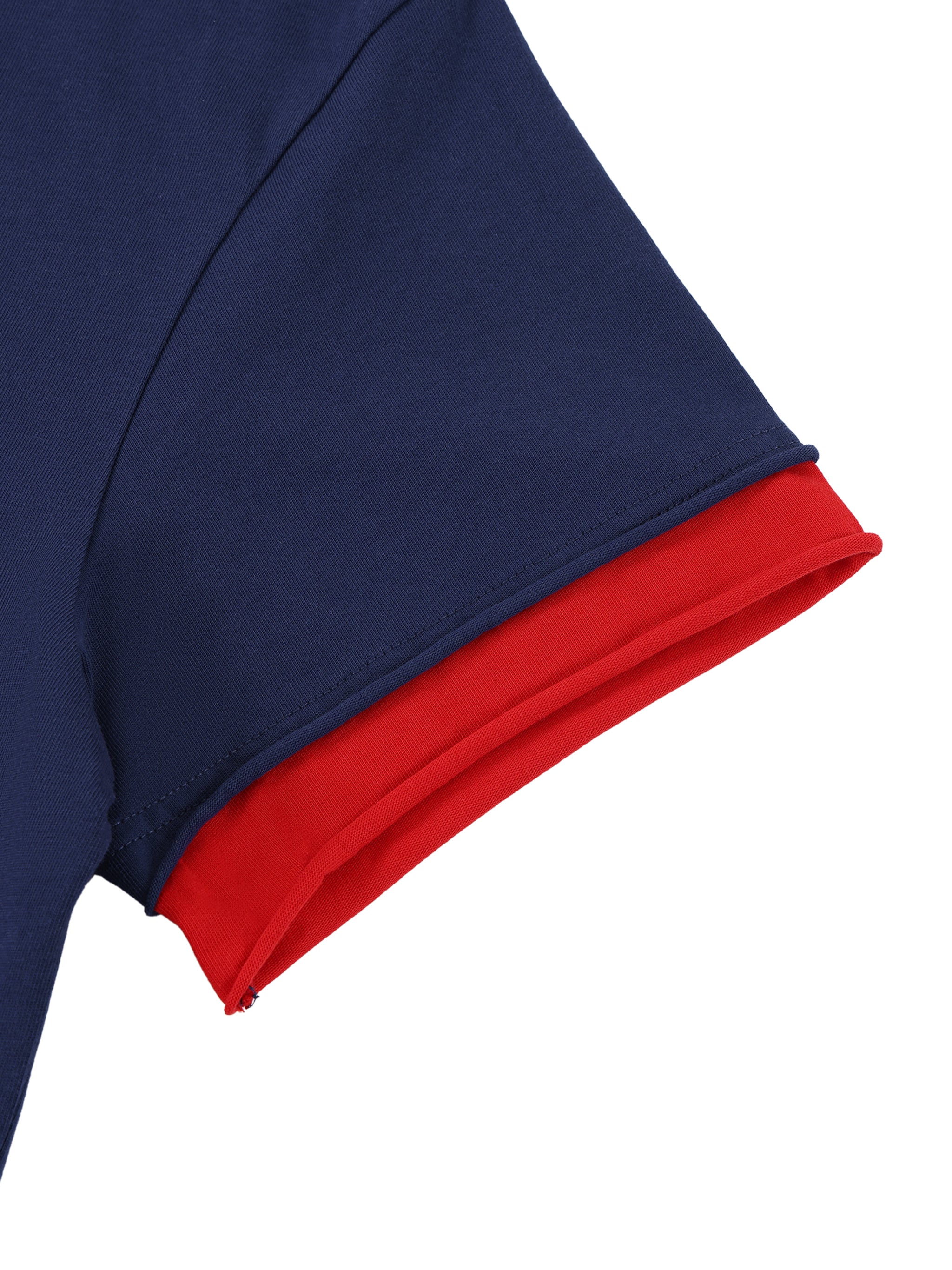 Unisex Boxy Color Block T-Shirt fabric detail view 2