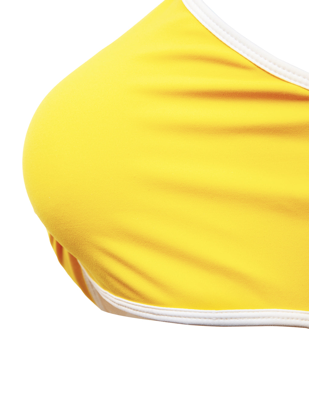 Women's Color Block Ruched V-Neck Sports Bra fabric detail view 4
