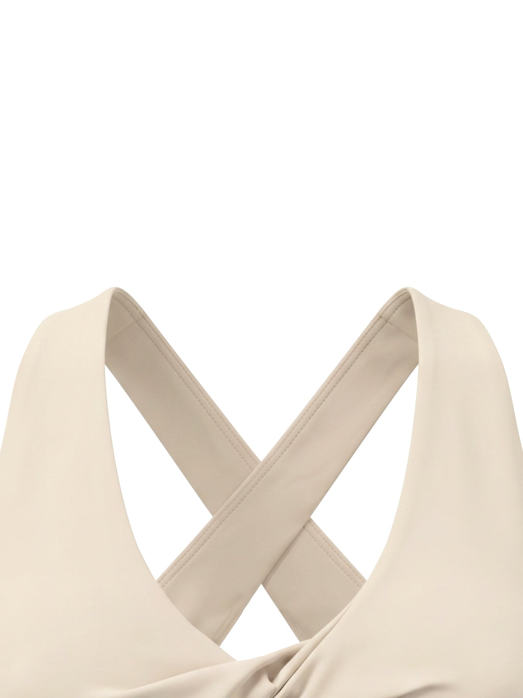 Women's Twist Front V-Neck Sports Bra fabric detail view 1