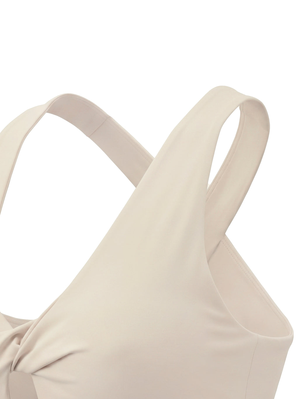 Women's Twist Front V-Neck Sports Bra fabric detail view 3
