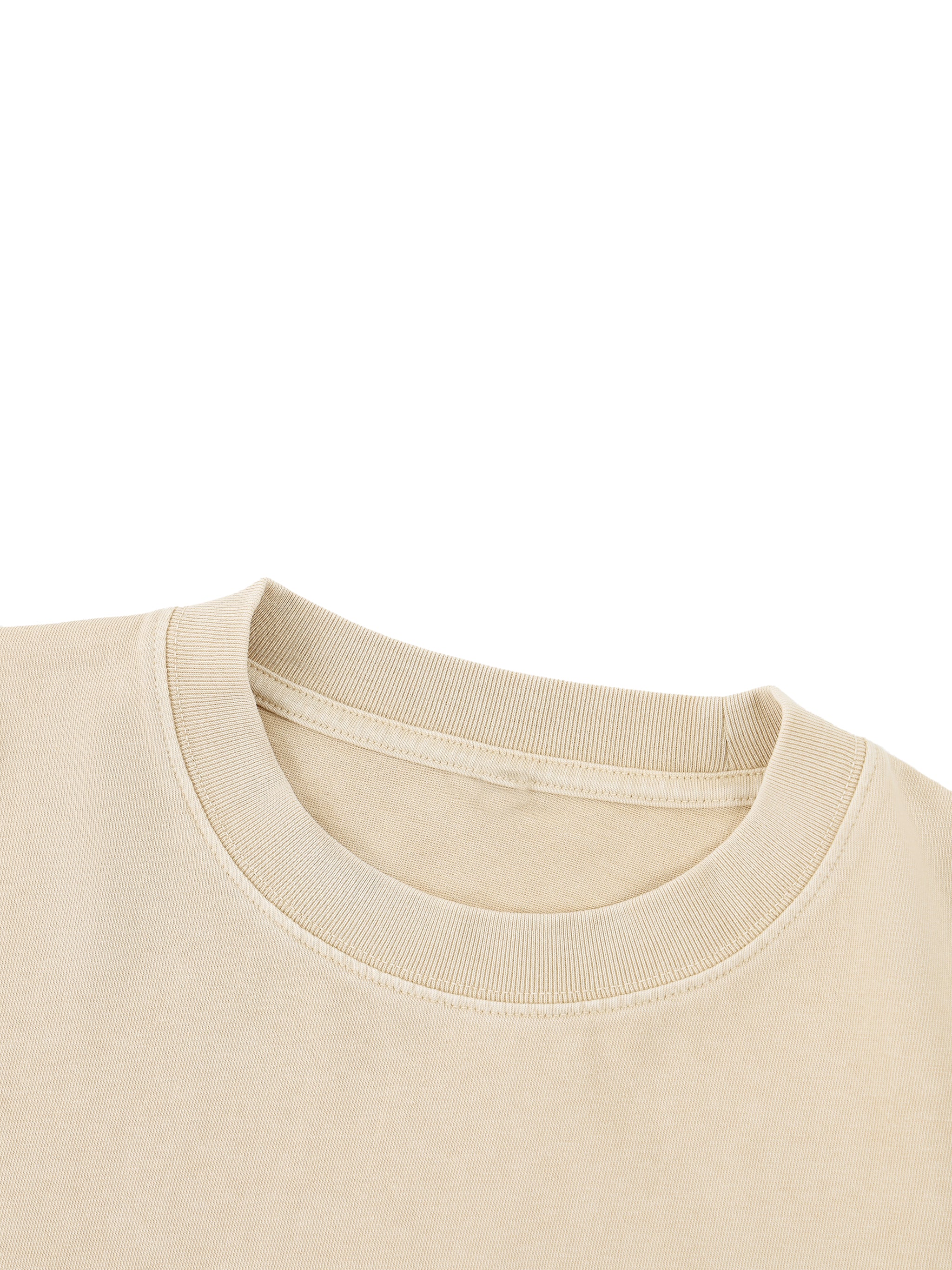 Women's Mineral Wash Cotton Crop T-Shirt fabric detail view 5