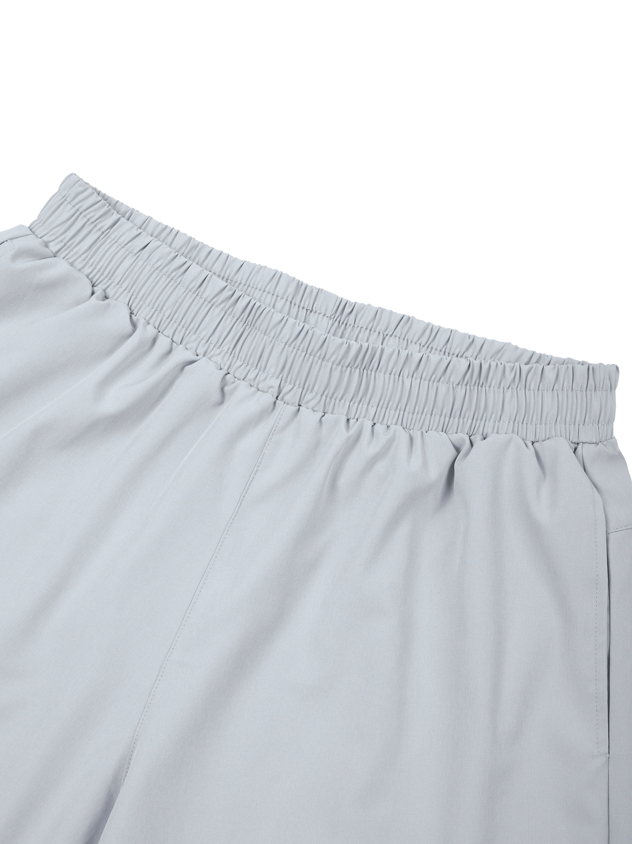 Men’s Solid Elastic Waist Shorts fabric detail view 1
