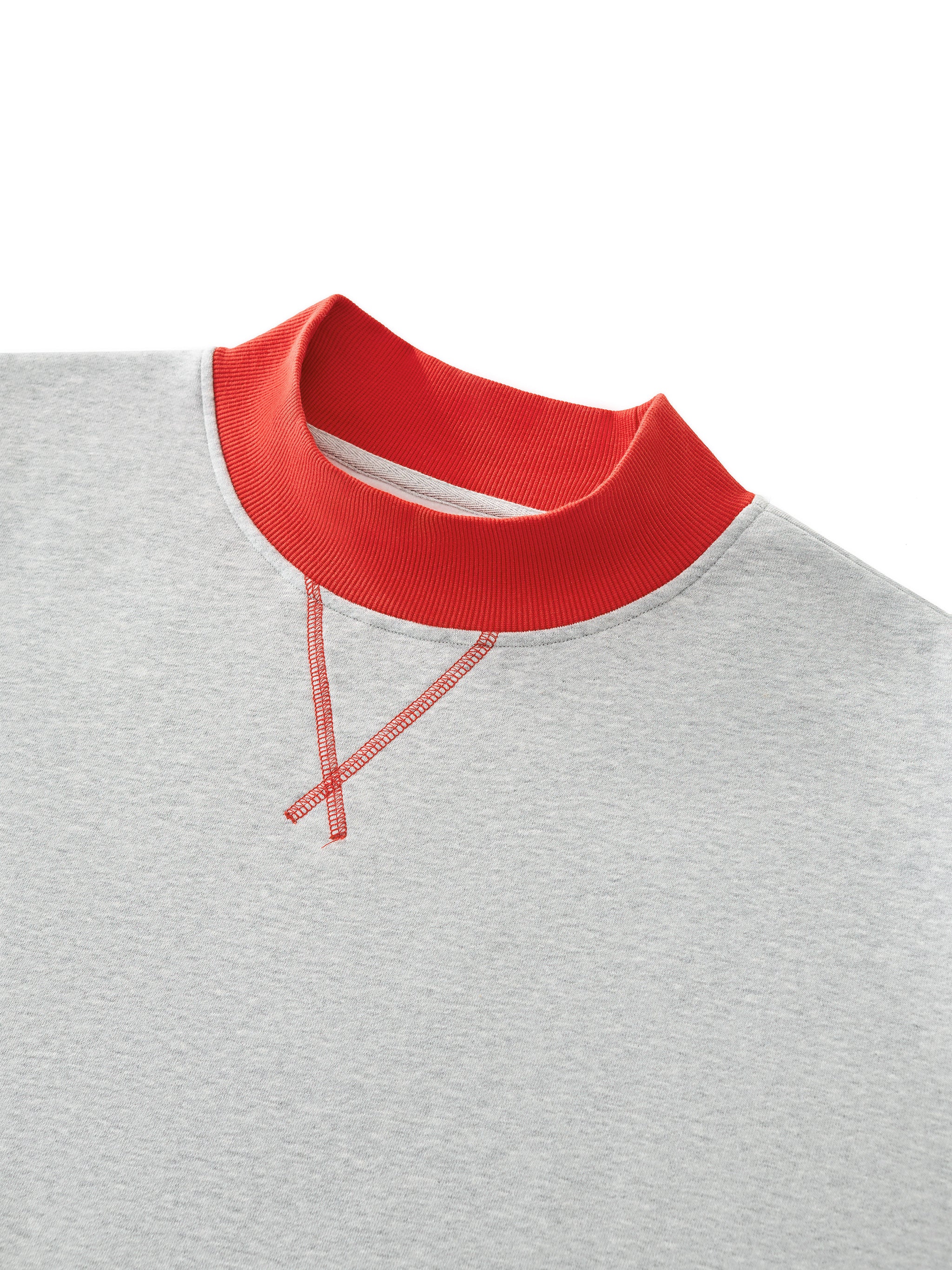 Women’s Mock Neck Crewneck Sweatshirt fabric detail view 1