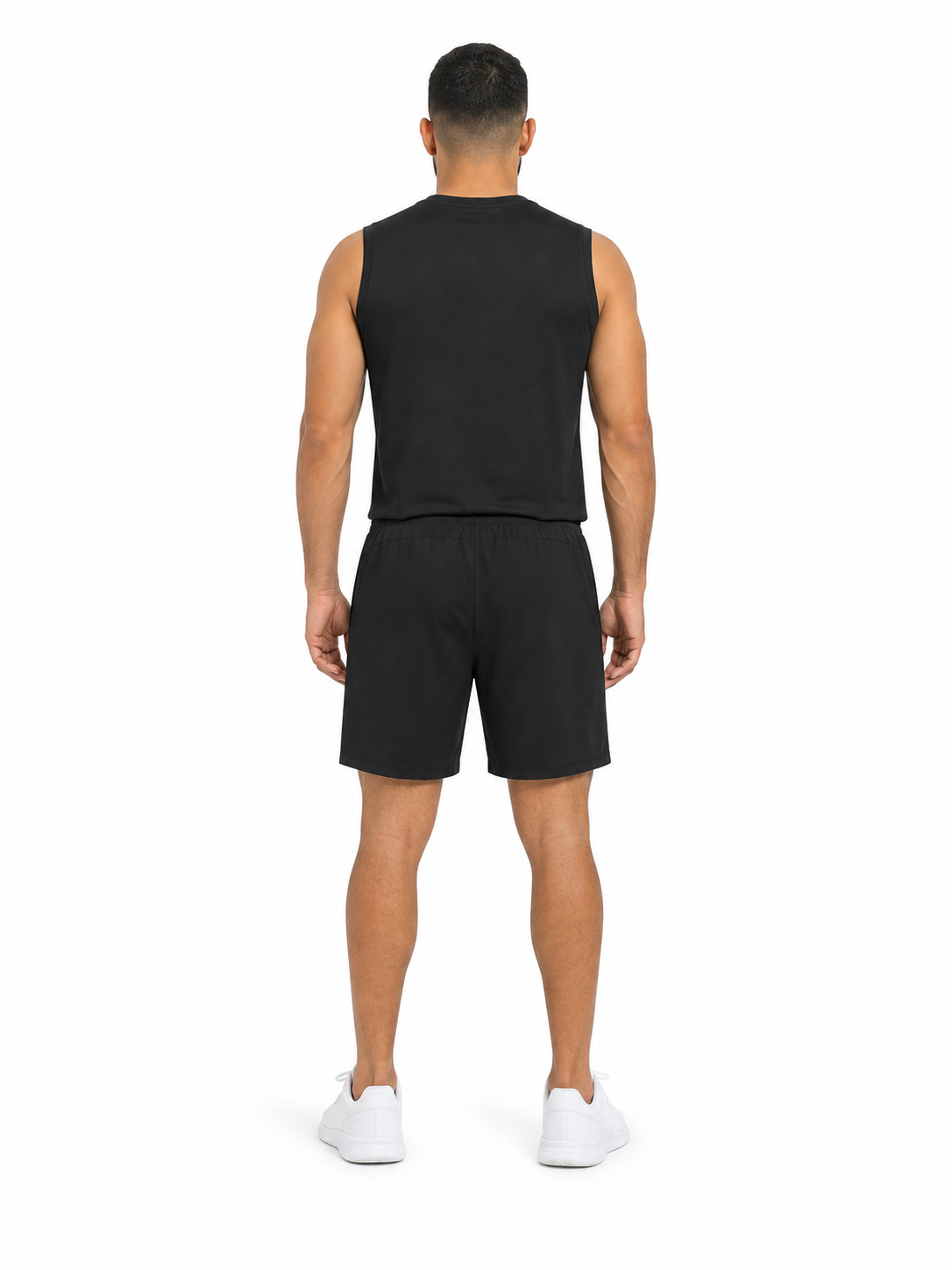 Men’s Drawstring Basketball Shorts back model view