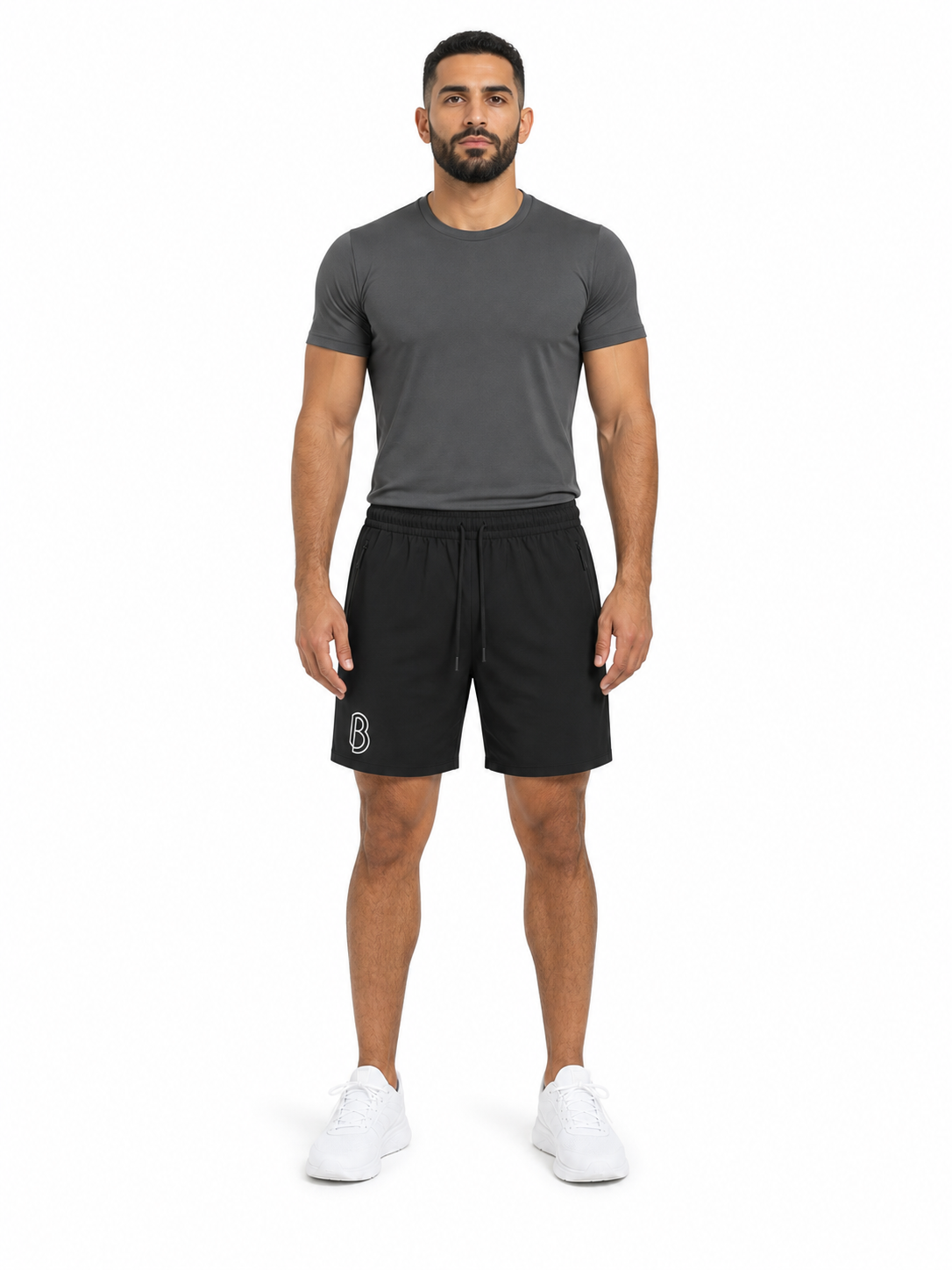 Men’s Drawstring Basketball Shorts front model view
