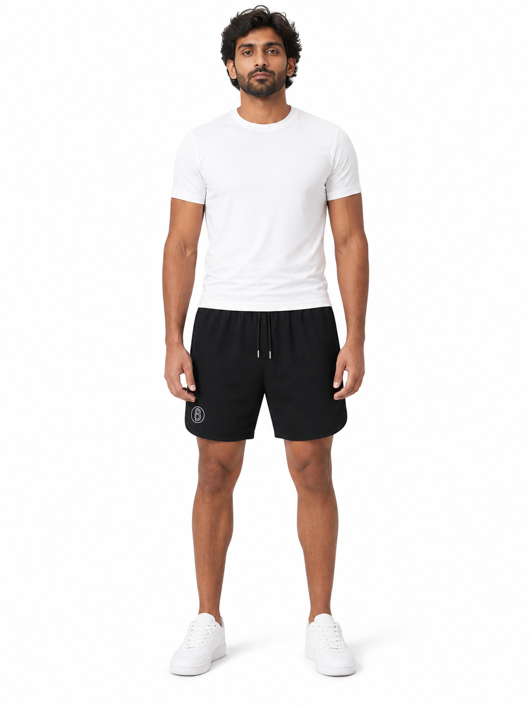 Mesh-Lined Quick-Dry Performance Shorts front model view