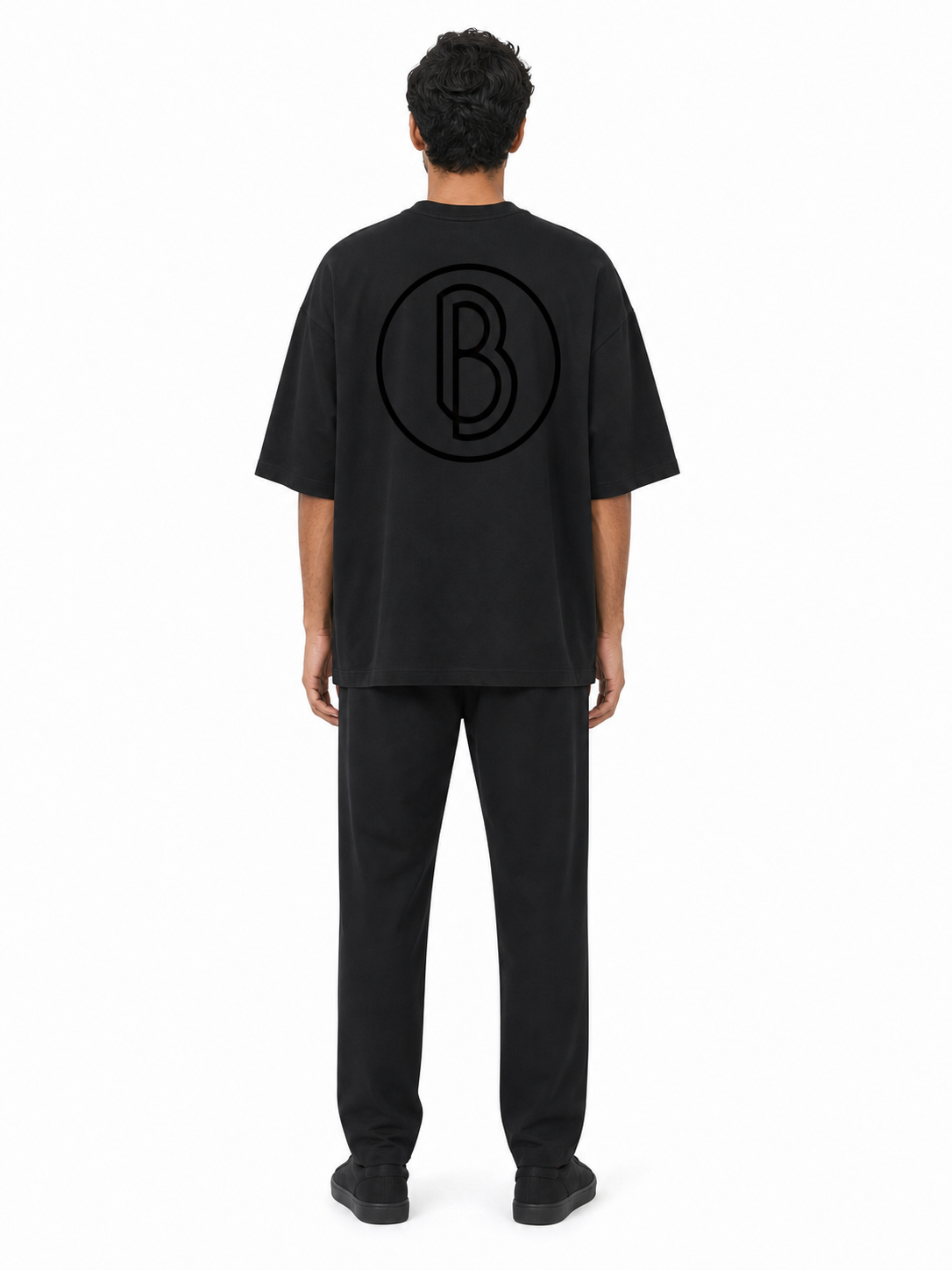 Oversized Drop Shoulder T-Shirt back model view