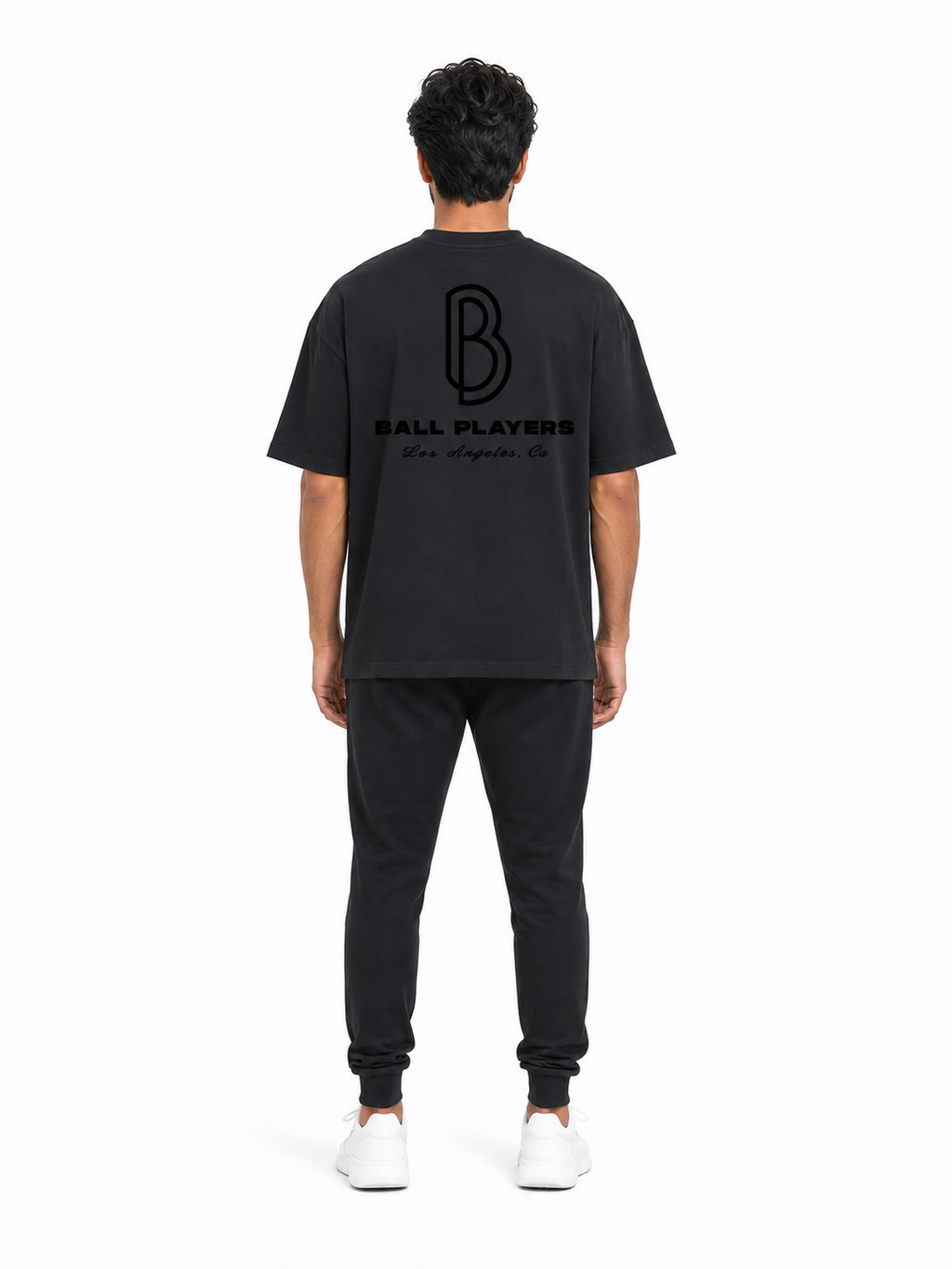 Oversized Drop Shoulder T-Shirt back model view