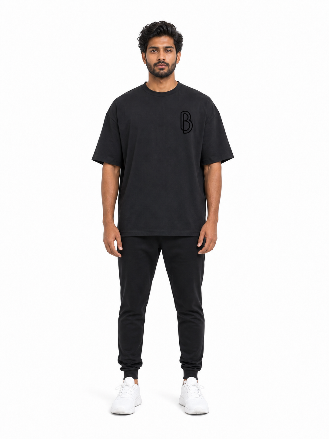 Oversized Drop Shoulder T-Shirt front model view