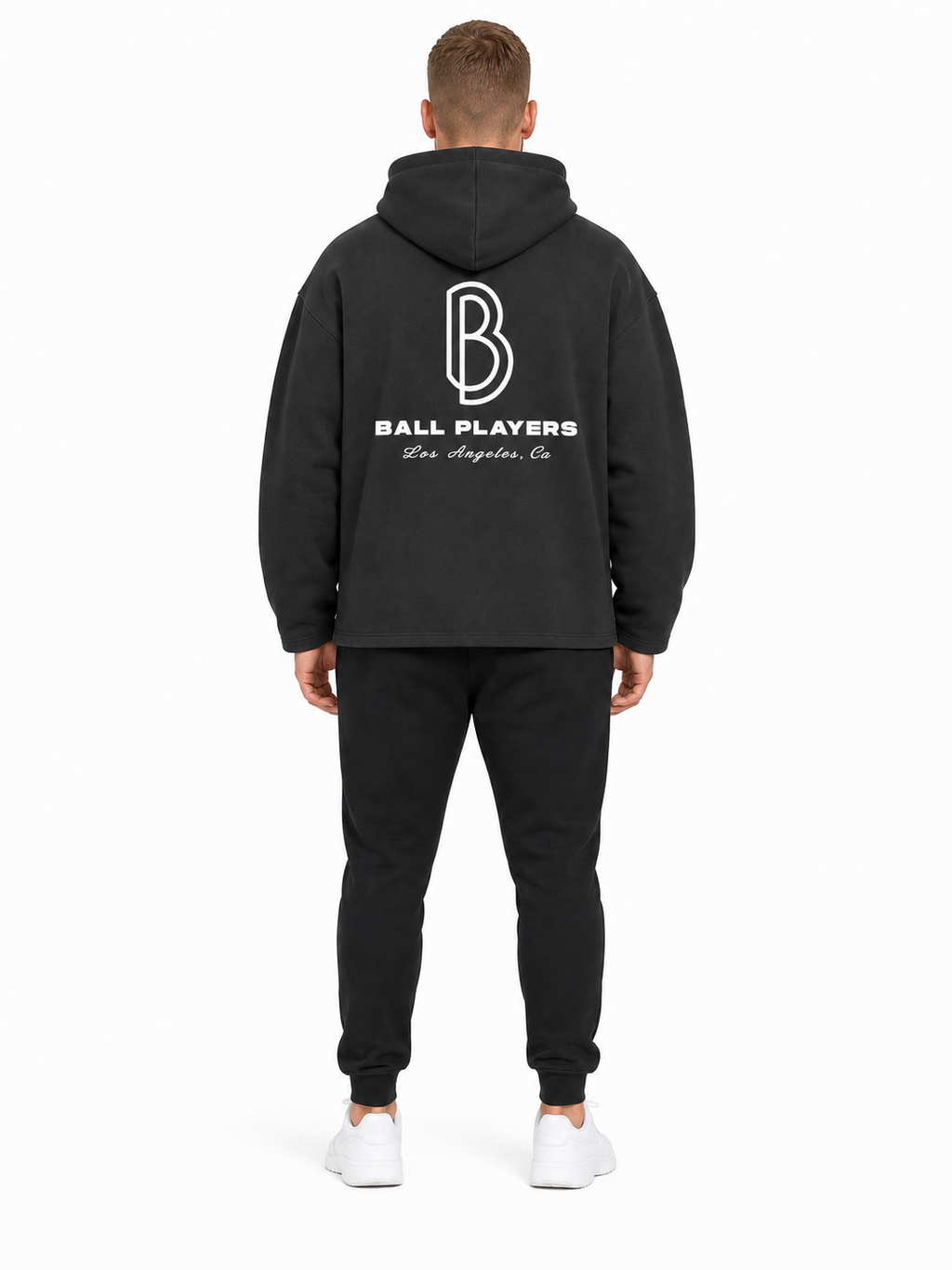 Oversized Fleece Hoodie back model view