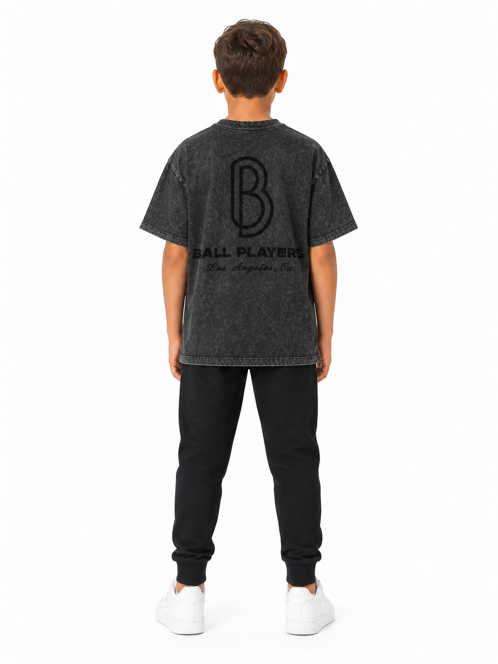 Snow Washed Kids' T-Shirt back model view
