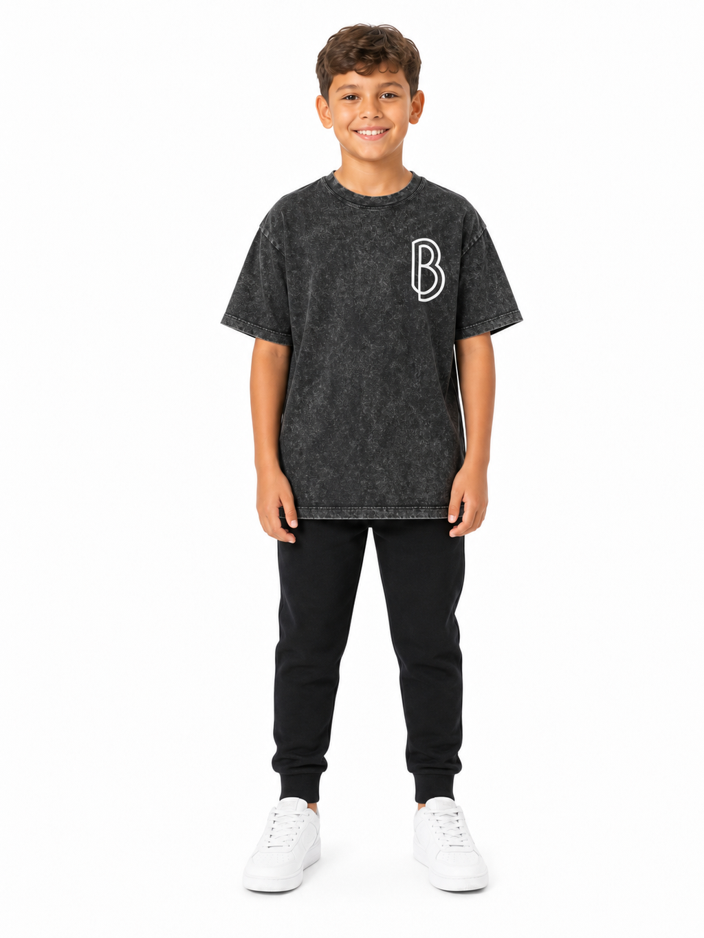 Snow Washed Kids' T-Shirt front model view
