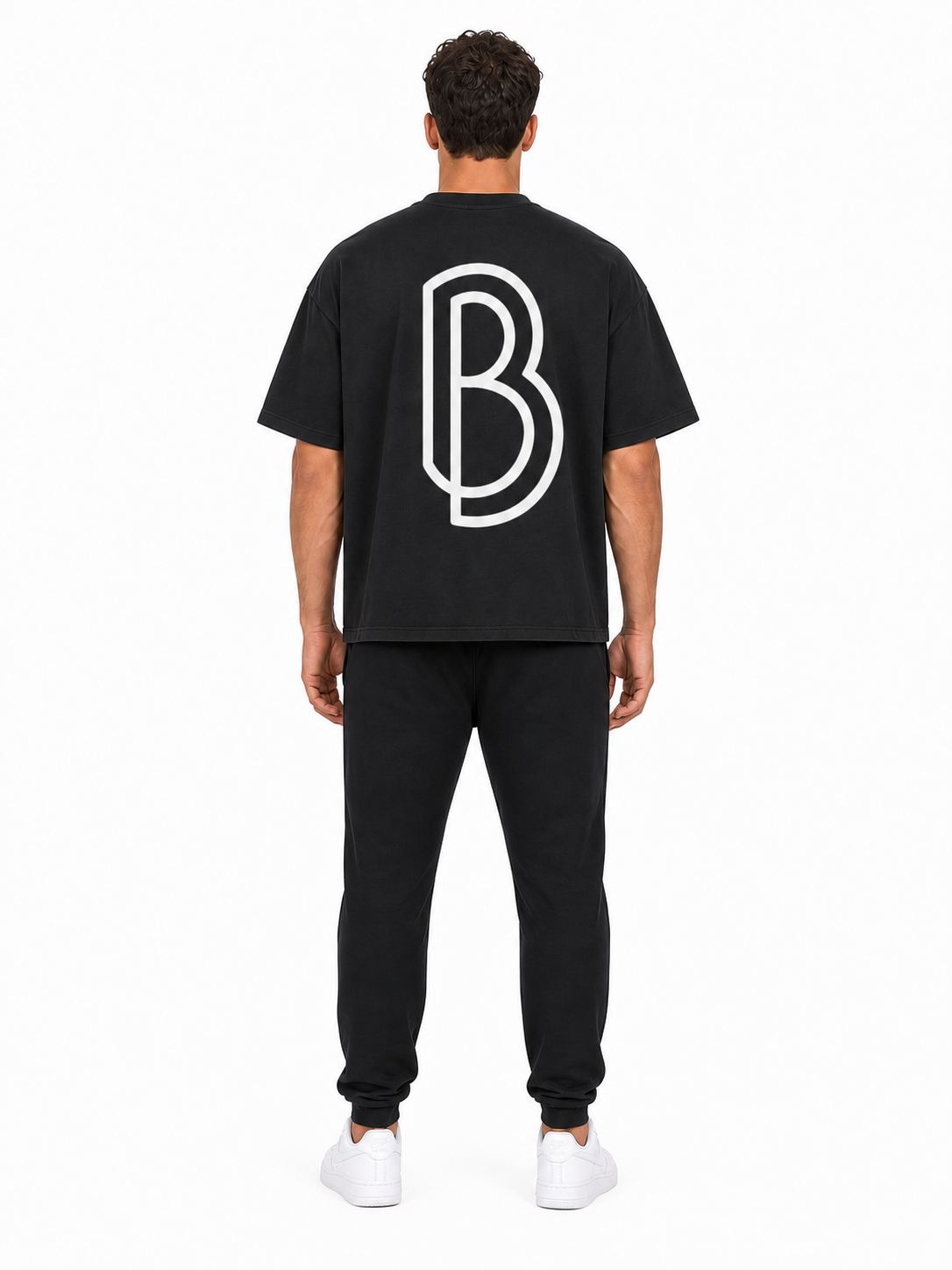 Streetwear Loose Drop Shoulder T-Shirt back model view