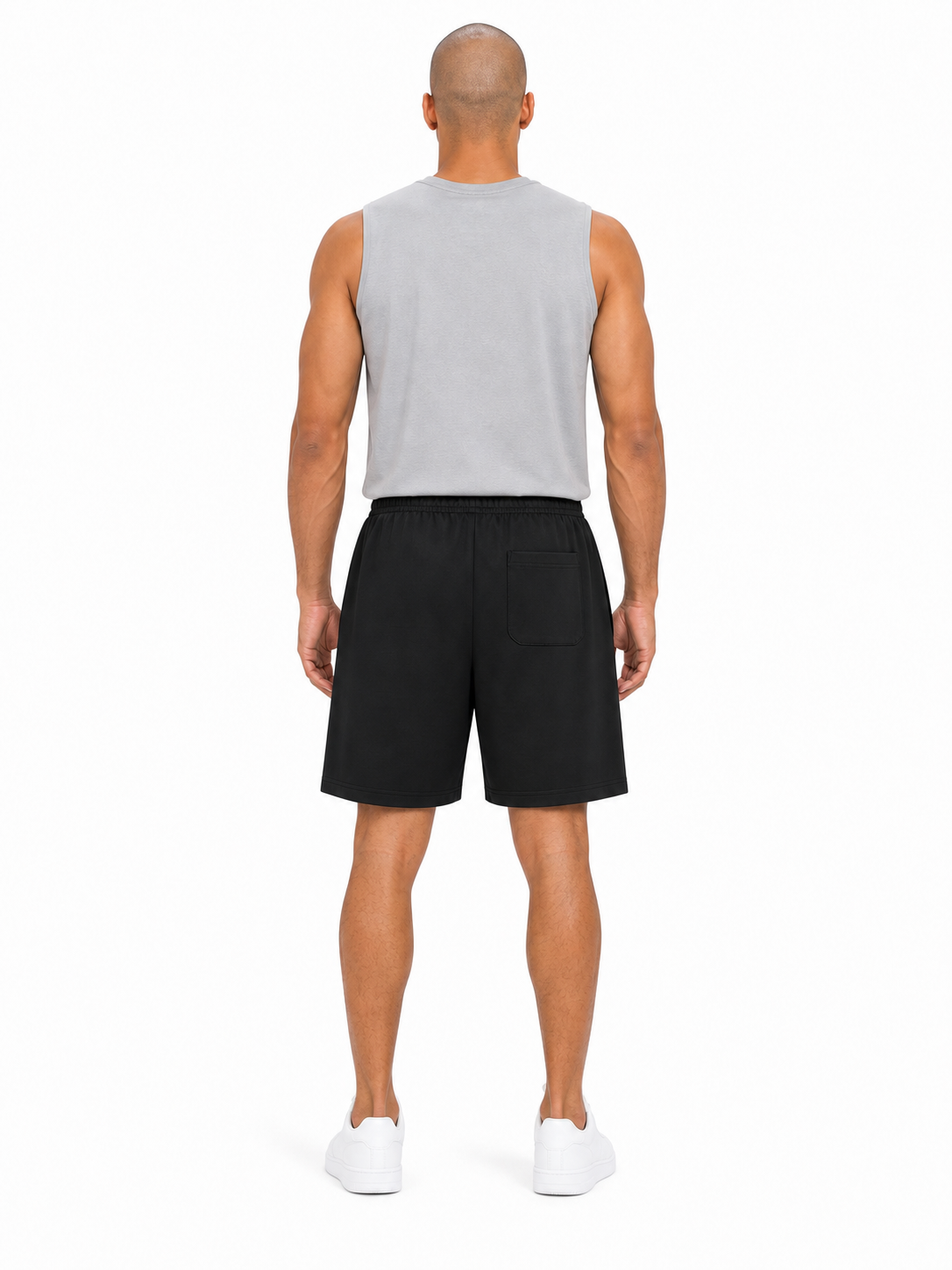 Unisex Cotton Shorts back model view