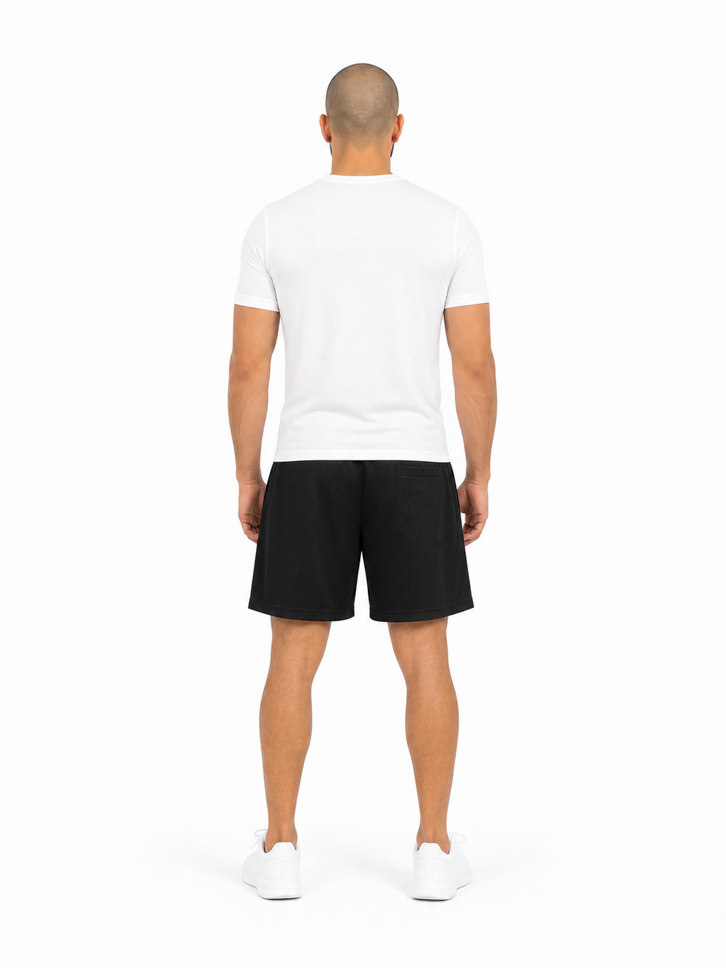 Unisex Mesh Basketball Shorts back model view