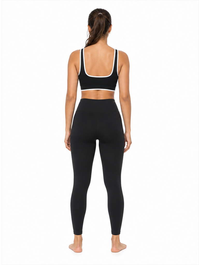 Women’s Color Block Yoga Tank Top back model view