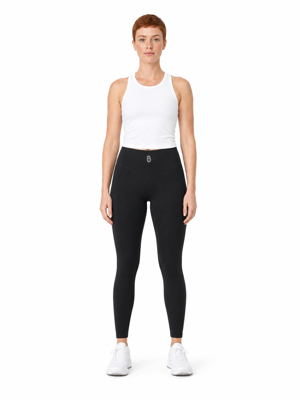 Women's High Waisted Ankle Leggings front model view