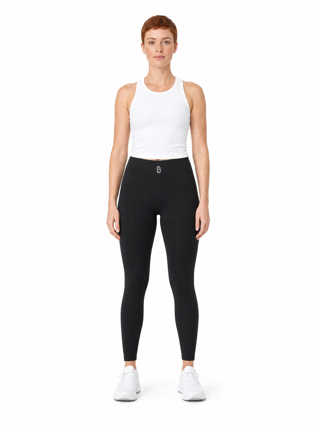 Women's High Waisted Ankle Leggings front model view