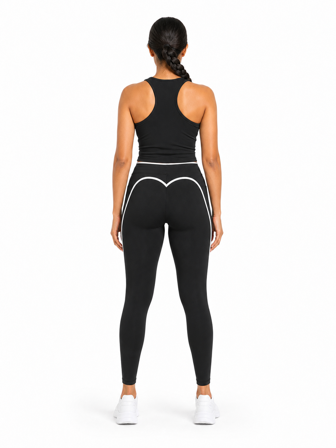 Women’s Color Block Yoga Leggings back model view