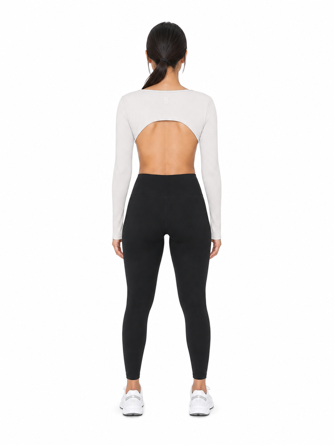 Women’s Cutout Long Sleeve Yoga Shrug back model view