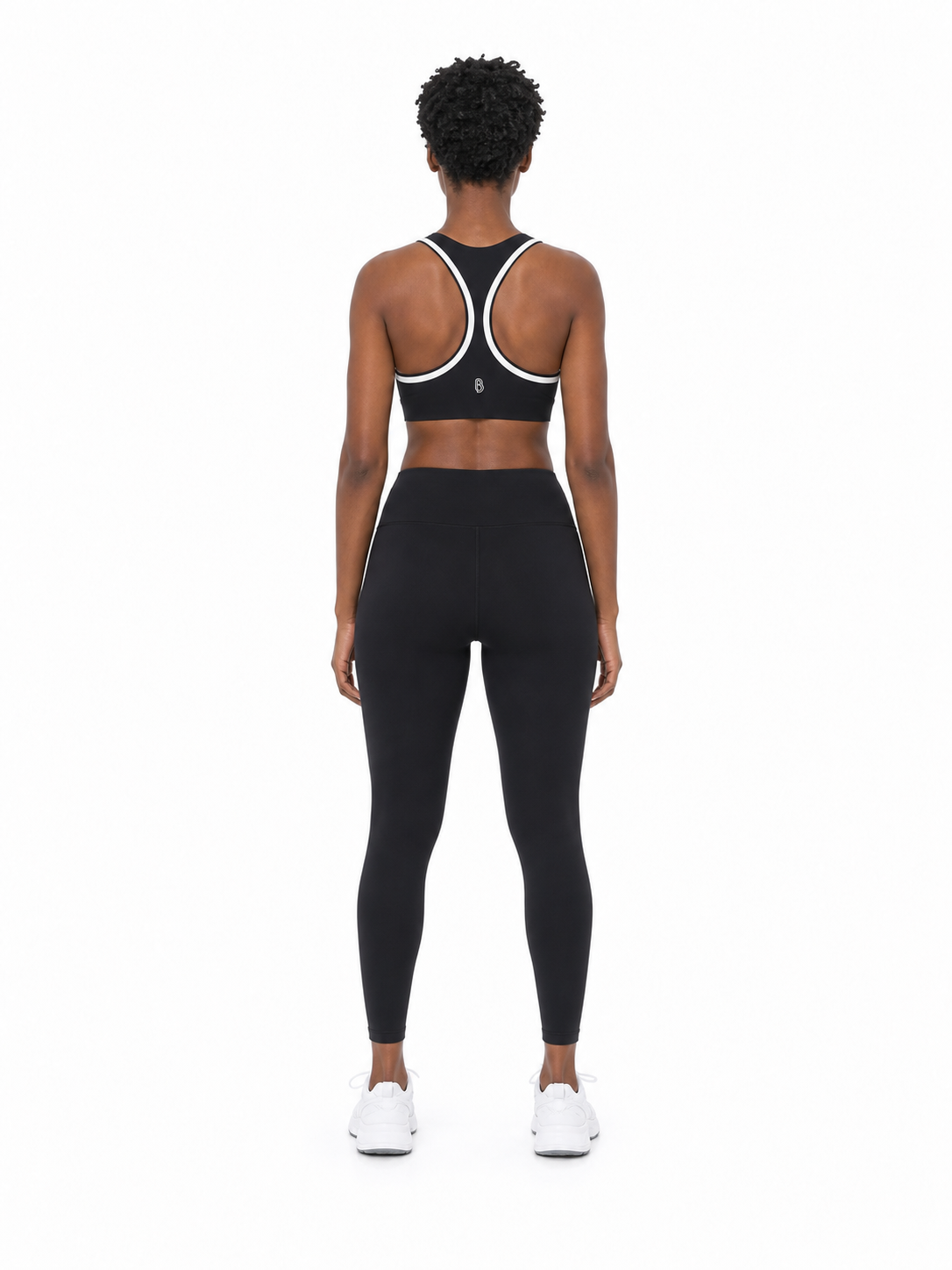 Women’s Halter Yoga Sports Bra back model view