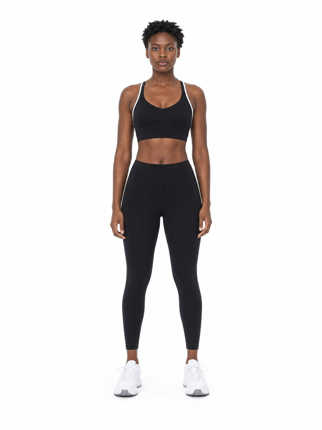 Women’s Halter Yoga Sports Bra front model view